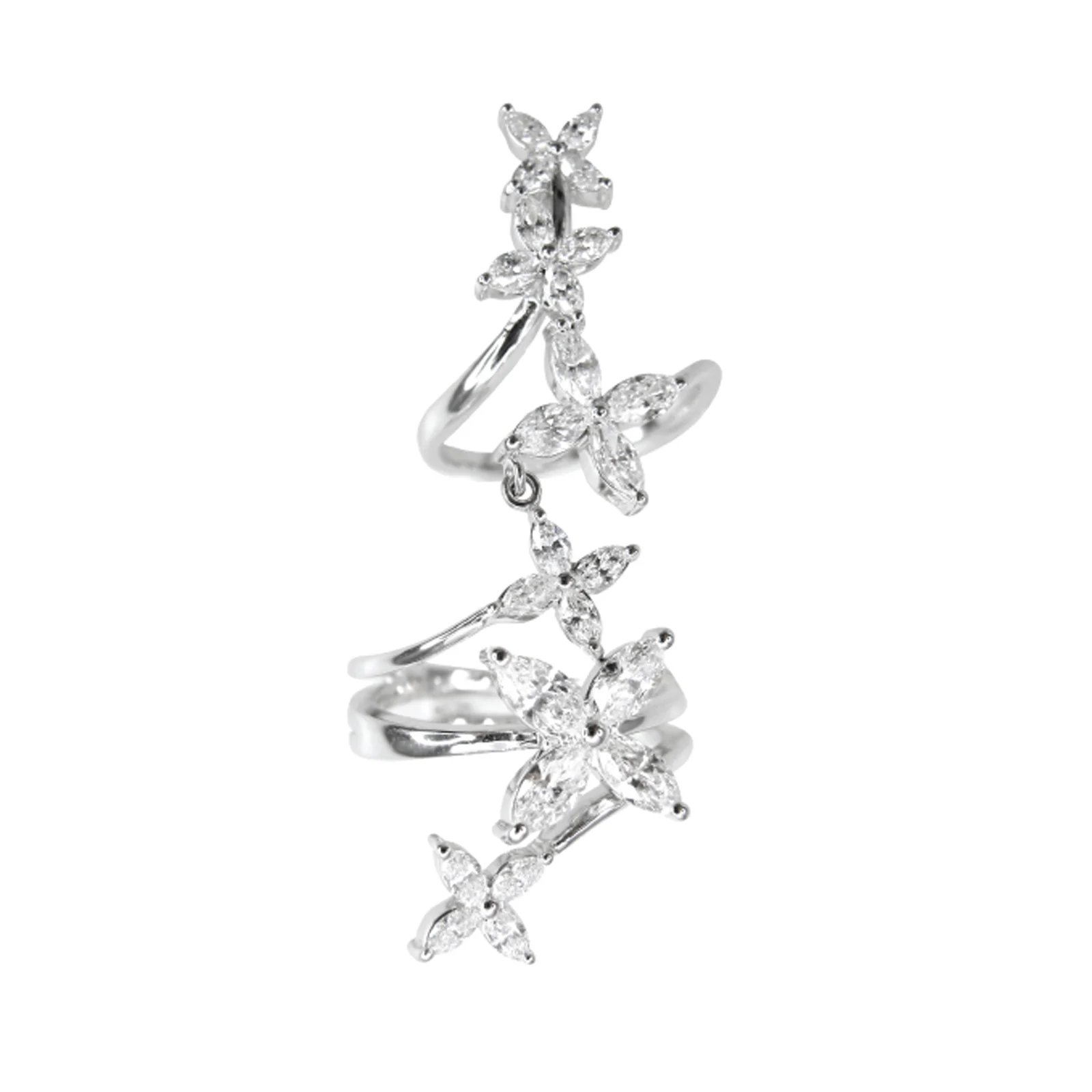 Copy of SIGNATURE FLORAL DIAMOND KNUCKLE RING BESPOKE FINE JEWELLERY BY SHAHINA HATTA HONG KONG