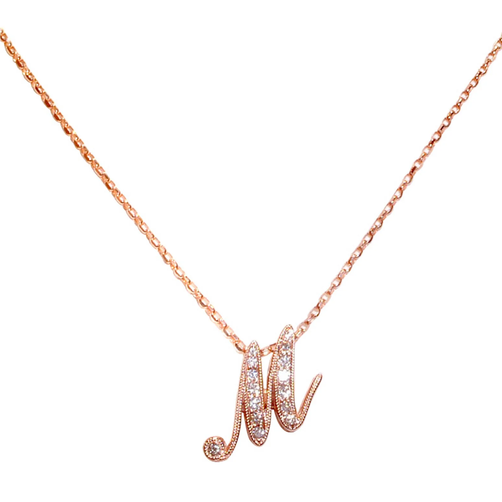 Copy of SIGNATURE DIAMOND INITIAL NECKLACE BESPOKE FINE JEWELLERY BY SHAHINA HATTA HONG KONG