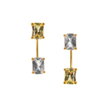 FANCY SAPPHIRE DROP EARRINGS WORN 2 WAYS BESPOKE FINE JEWELLERY BY SHAHINA HATTA HONG KONG
