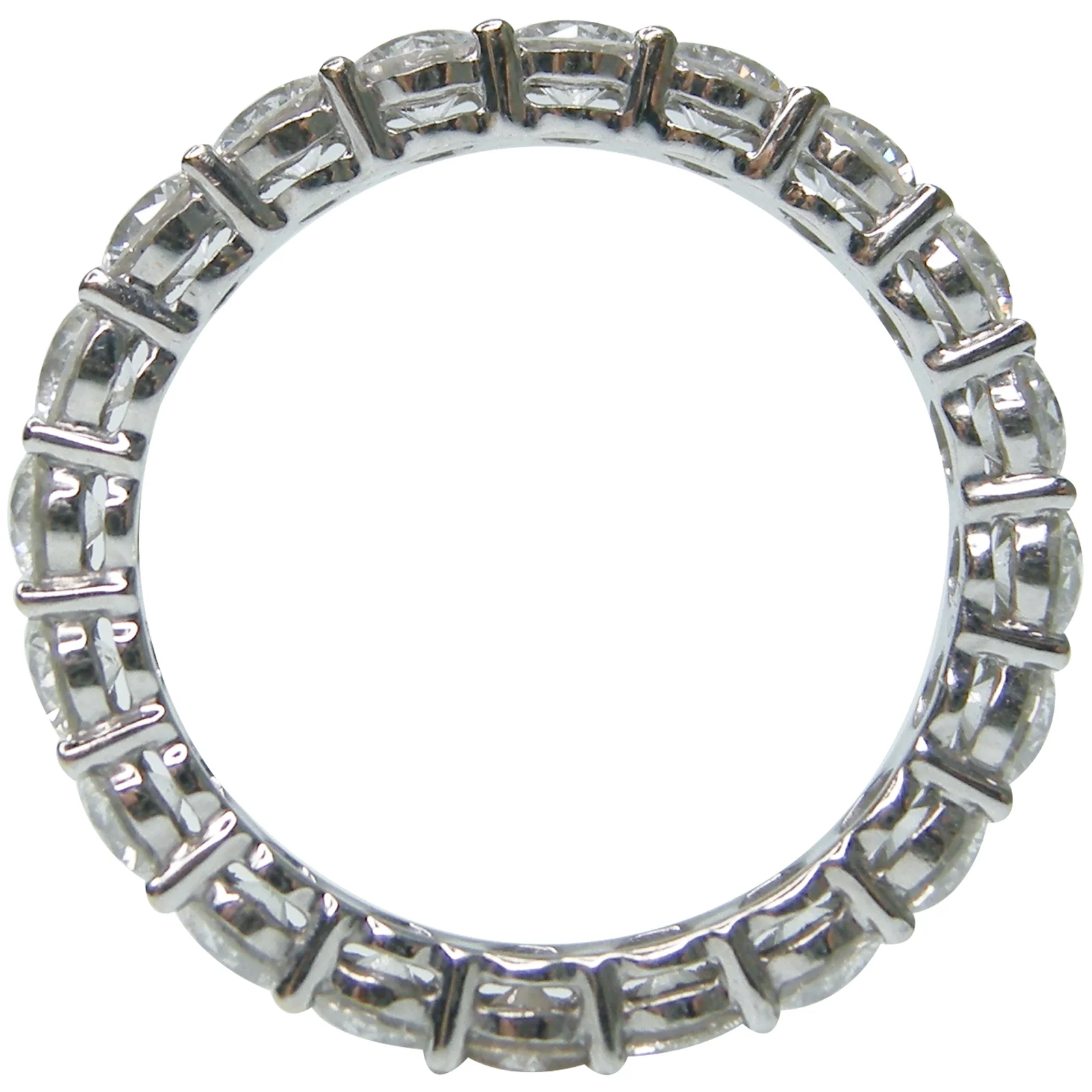 CLASSIC CLAW-SET DIAMOND ETERNITY RING BESPOKE FINE JEWELLERY BY SHAHINA HATTA HONG KONG
