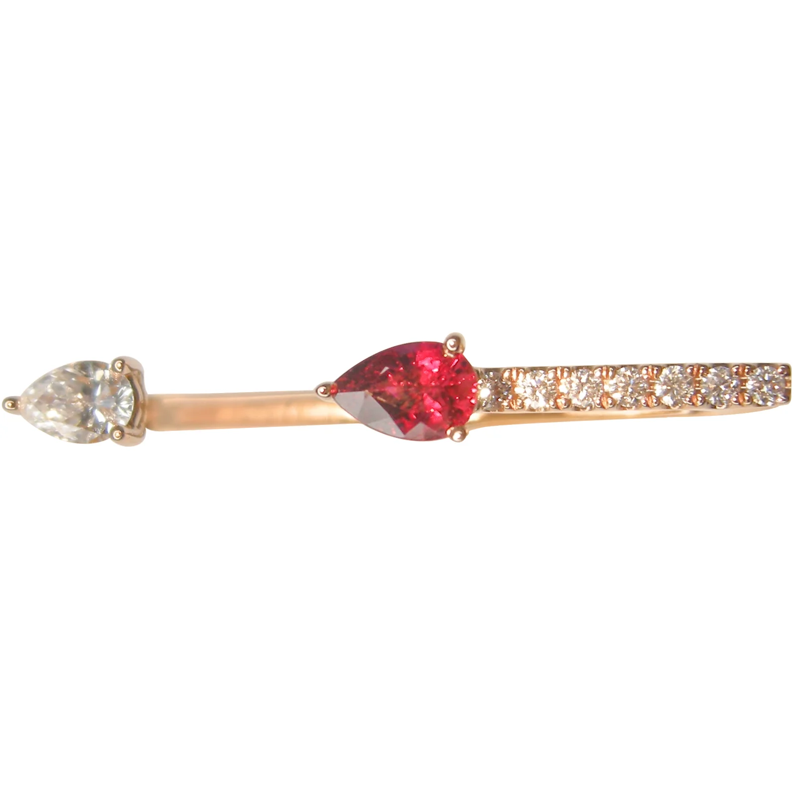 SIGNATURE RUBY & DIAMOND LOBE EARRING BESPOKE FINE JEWELLERY BY SHAHINA HATTA HONG KONG