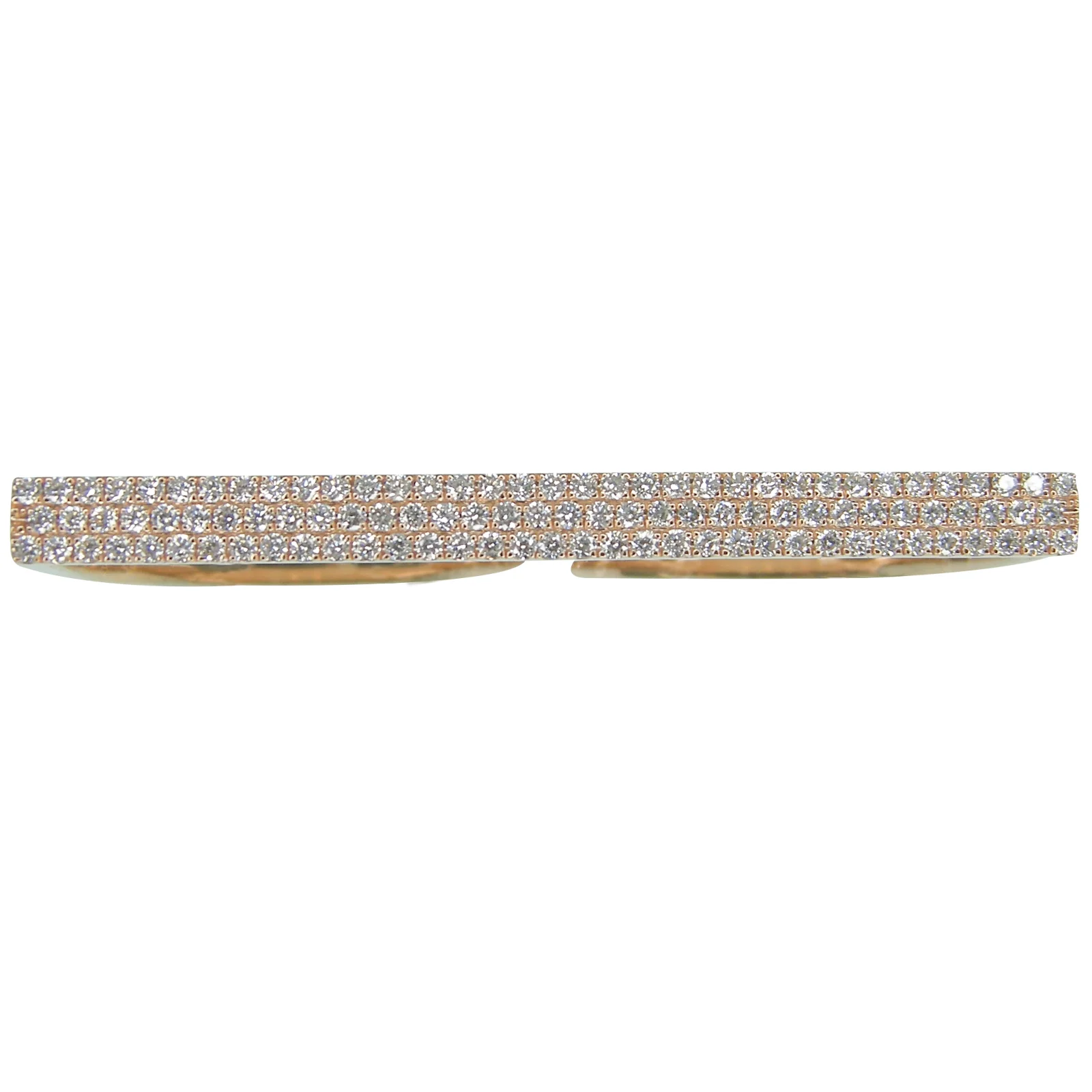 SIGNATURE THREE-ROW DIAMOND BAR TWO FINGER RING BESPOKE FINE JEWELLERY BY SHAHINA HATTA HONG KONG