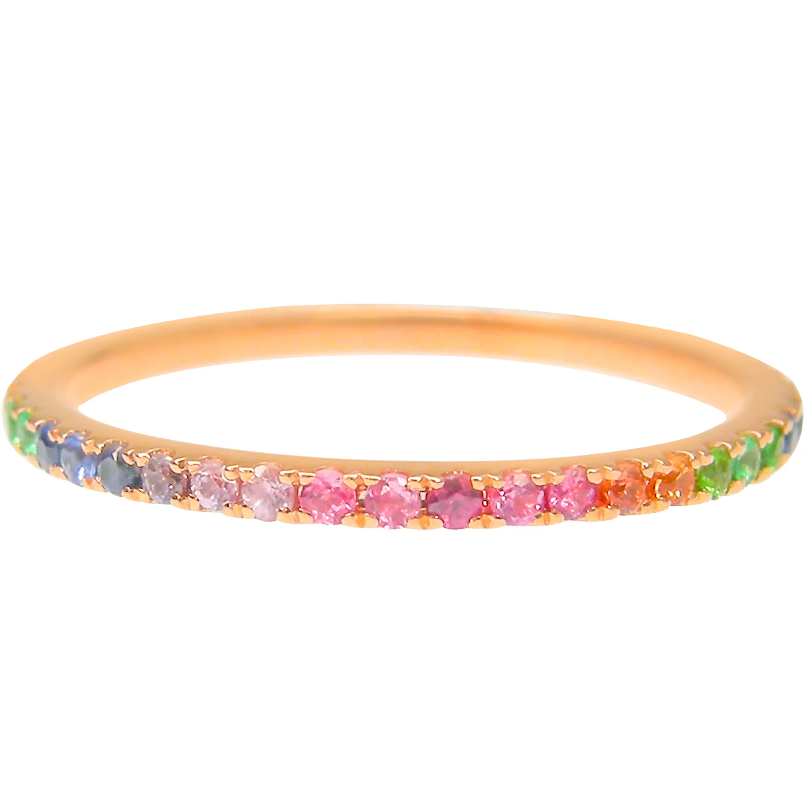 Copy of SIGNATURE FANCY SAPPHIRE RAINBOW ETERNITY RING BESPOKE FINE JEWELLERY BY SHAHINA HATTA HONG KONG