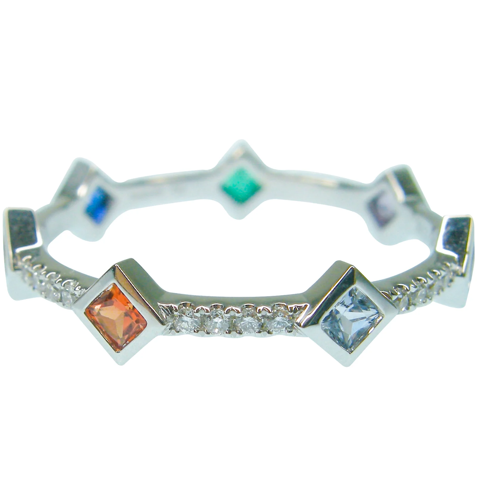 Copy of CHAKRA PRINCESS RAINBOW ETERNITY RING BESPOKE FINE JEWELLERY BY SHAHINA HATTA HONG KONG
