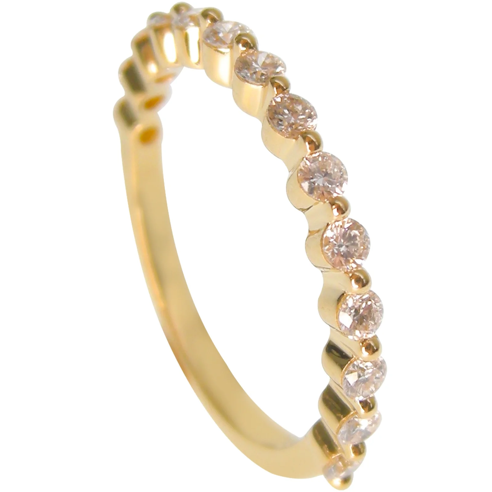 SIGNATURE SHARED PRONG HALF ETERNITY DIAMOND RING