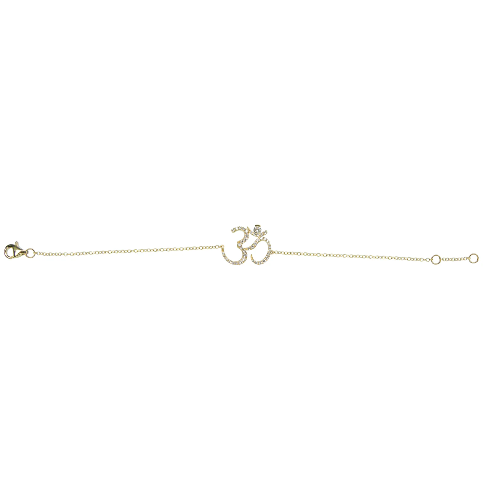 SIGNATURE DIAMOND OM BRACELET BESPOKE FINE JEWELLERY BY SHAHINA HATTA HONG KONG