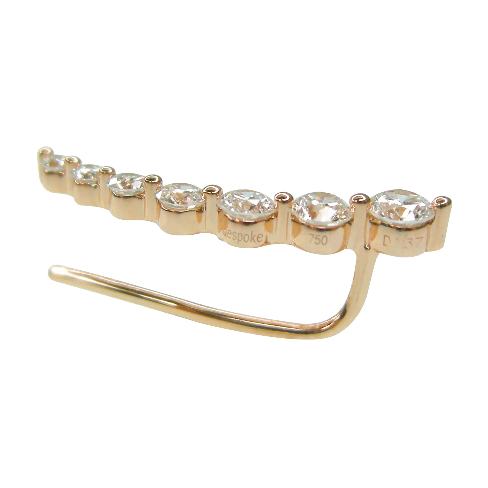 SIGNATURE GRADUATED DIAMOND SMILE EAR CLIMBERS BESPOKE FINE JEWELLERY BY SHAHINA HATTA HONG KONG
