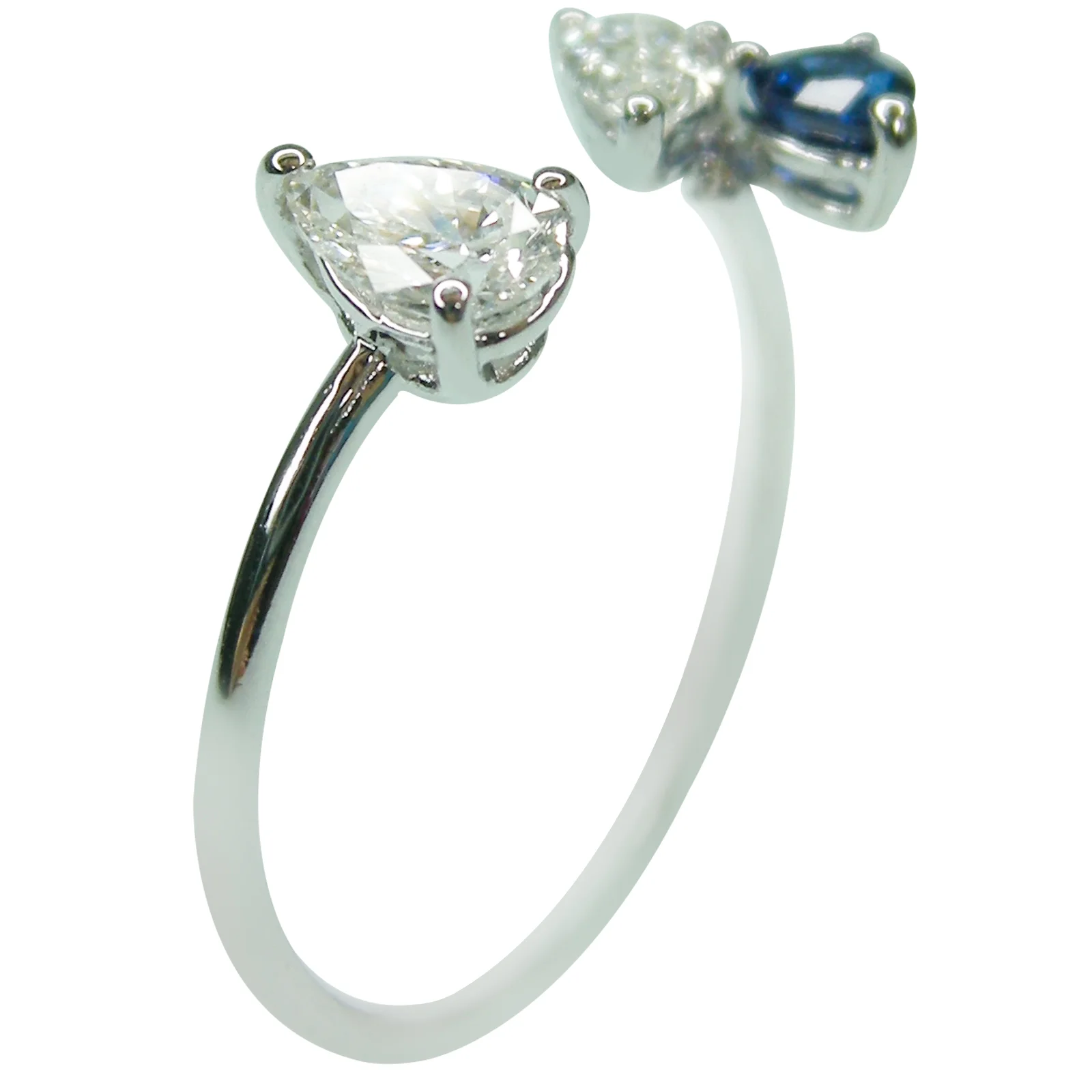 SIGNATURE BLUE SAPPHIRE & DIAMOND VINE RING BESPOKE FINE JEWELLERY BY SHAHINA HATTA HONG KONG