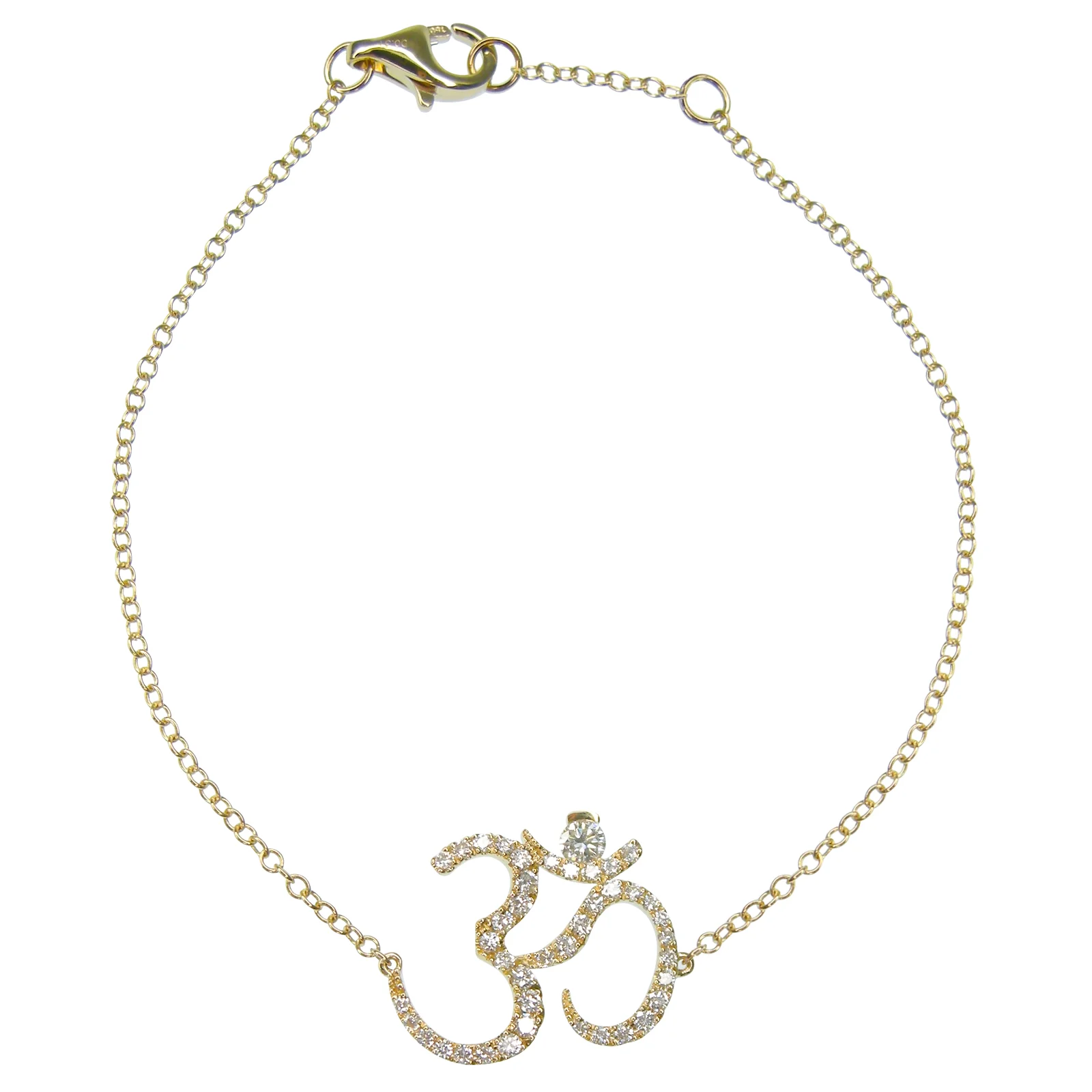 DIAMOND OM BRACELET BESPOKE FINE JEWELLERY BY SHAHINA HATTA HONG KONG