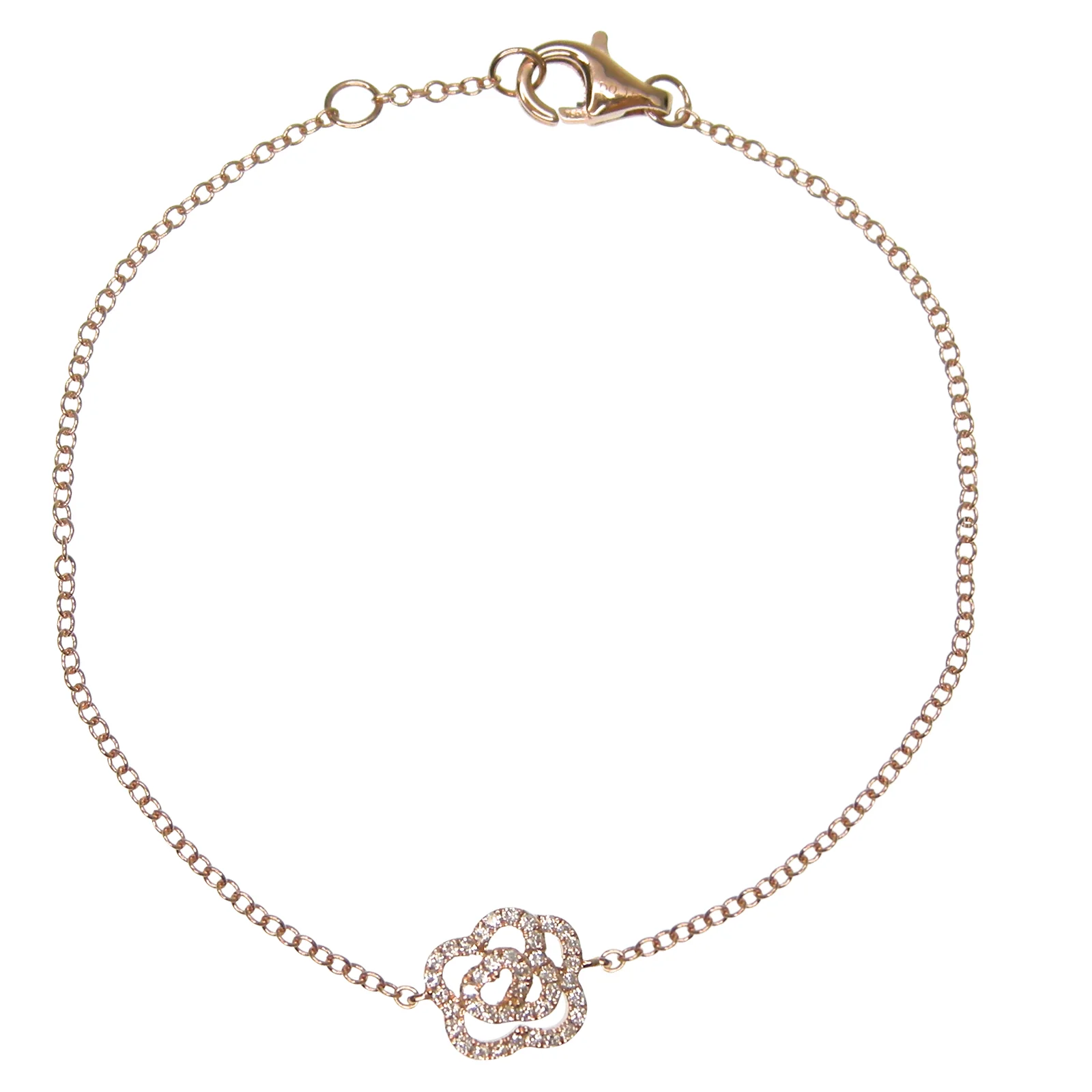 DIAMOND ROSE BRACELET BESPOKE FINE JEWELLERY BY SHAHINA HATTA HONG KONG