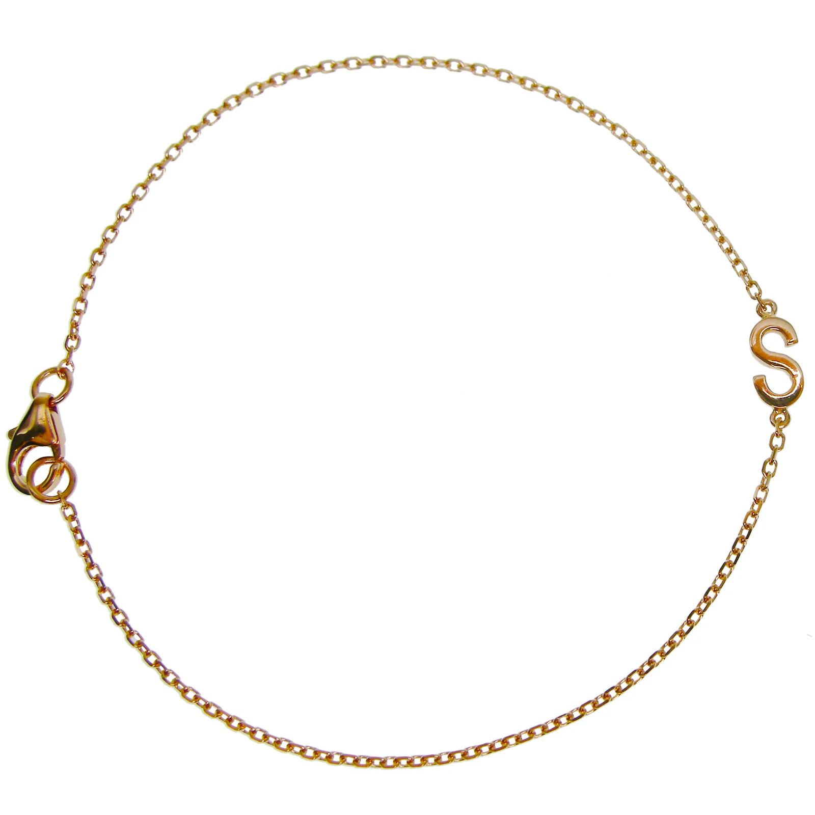 INITIAL CHAIN BRACELET BESPOKE FINE JEWELLERY BY SHAHINA HATTA HONG KONG