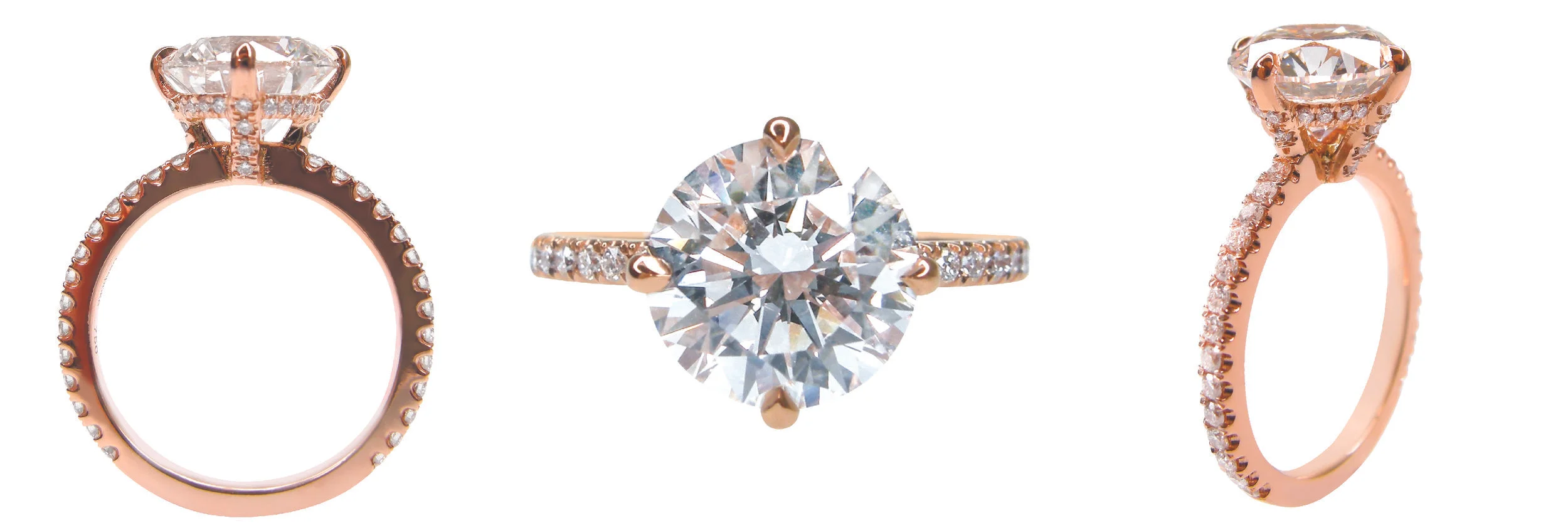 SIGNATURE ROSE GOLD AND DIAMOND SOLITAIRE ENGAGEMENT RING