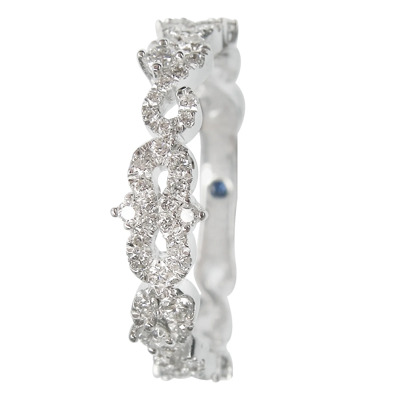 SIGNATURE DIAMOND 3/4 WEDDING BAND BESPOKE FINE JEWELLERY BY SHAHINA HATTA HONG KONG