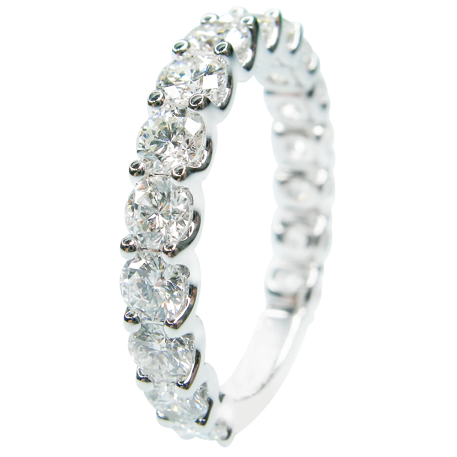 DIAMOND U-CLAW SET 3/4 RING BESPOKE FINE JEWELLERY BY SHAHINA HATTA HONG KONG