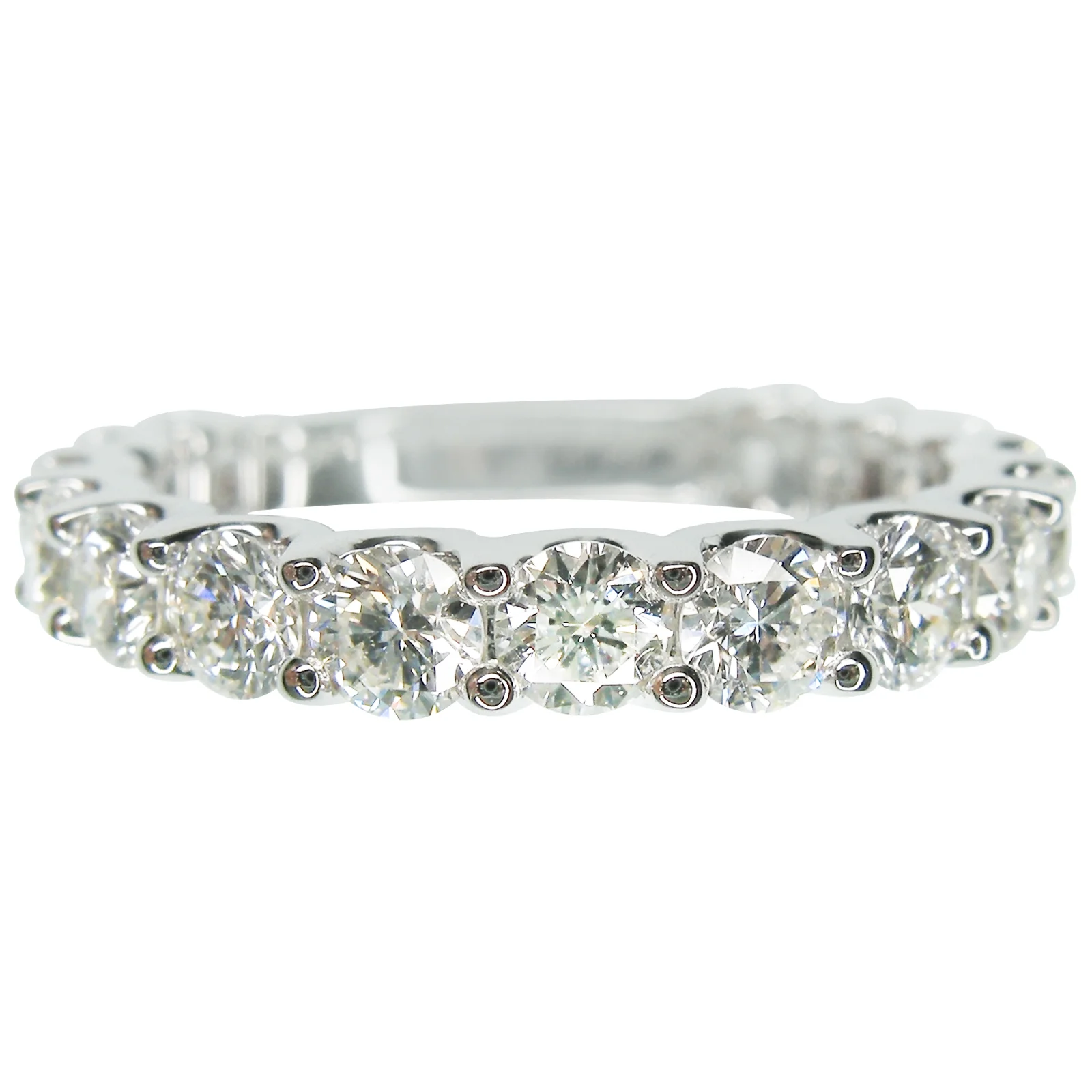 DIAMOND U-CLAW SET 3/4 RING BESPOKE FINE JEWELLERY BY SHAHINA HATTA HONG KONG