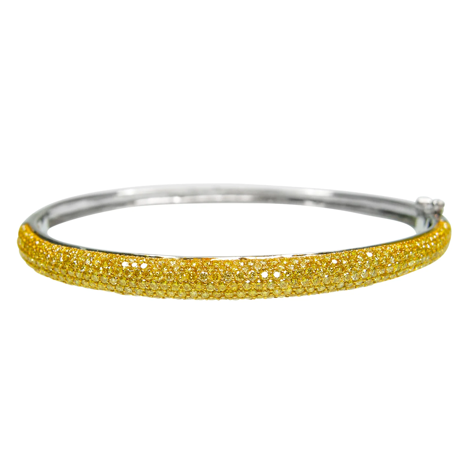 SIGNATURE 5 ROW YELLOW DIAMOND BANGLE BESPOKE FINE JEWELLERY BY SHAHINA HATTA HONG KONG