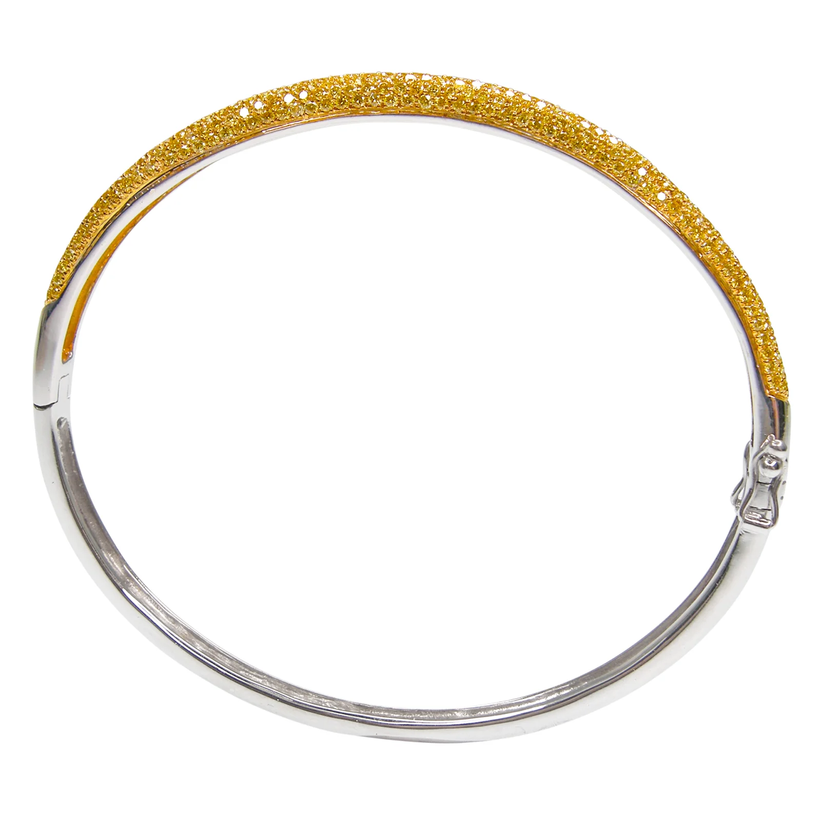 SIGNATURE 5 ROW YELLOW DIAMOND BANGLE BESPOKE FINE JEWELLERY BY SHAHINA HATTA HONG KONG
