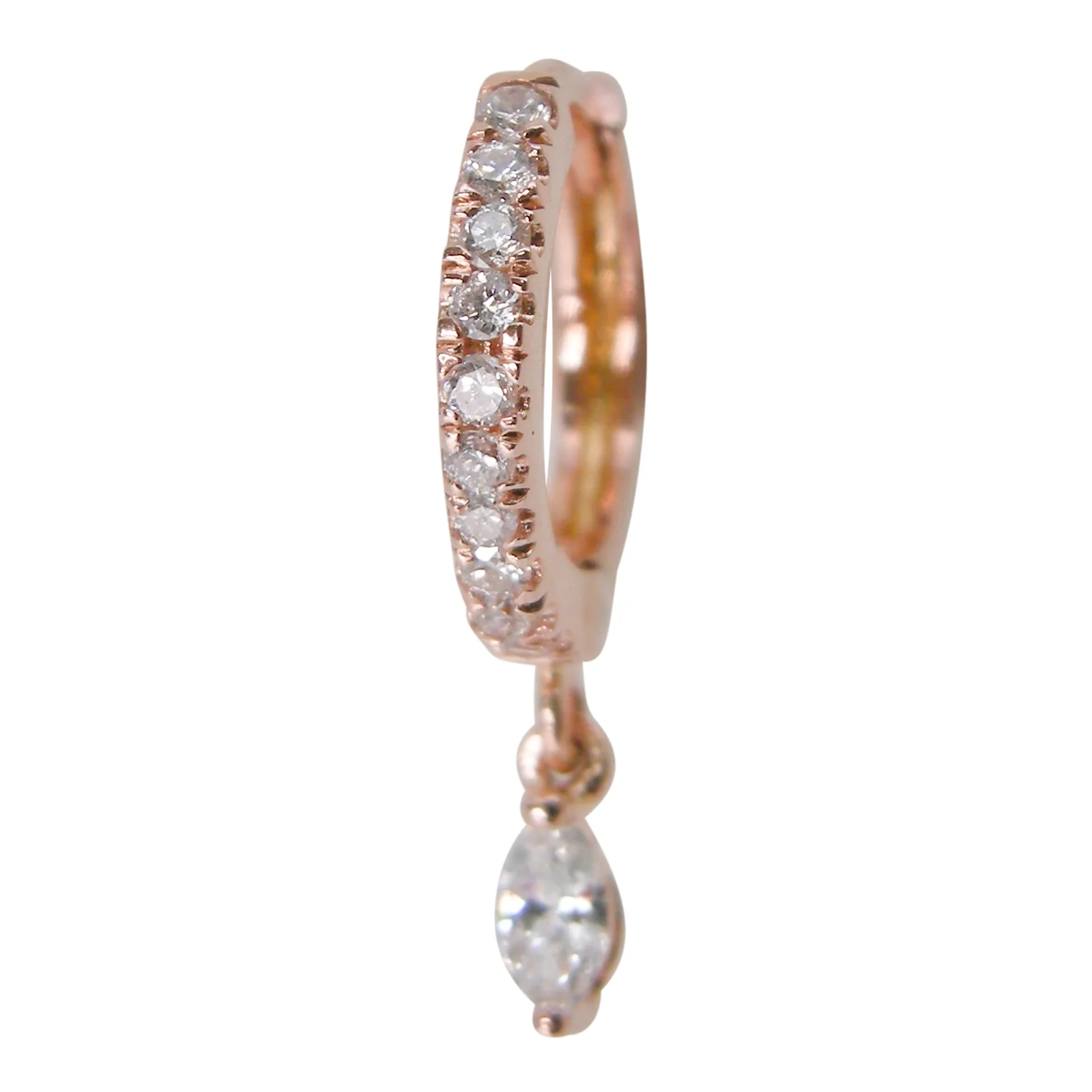 Copy of SIGNATURE DIAMOND MARQUISE CHARM HUGGIE BESPOKE FINE JEWELLERY BY SHAHINA HATTA HONG KONG