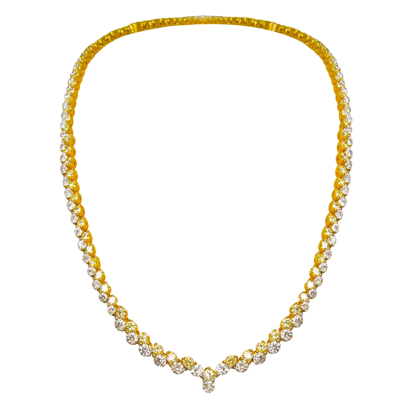 CANARY DIAMOND TENNIS NECKLACE