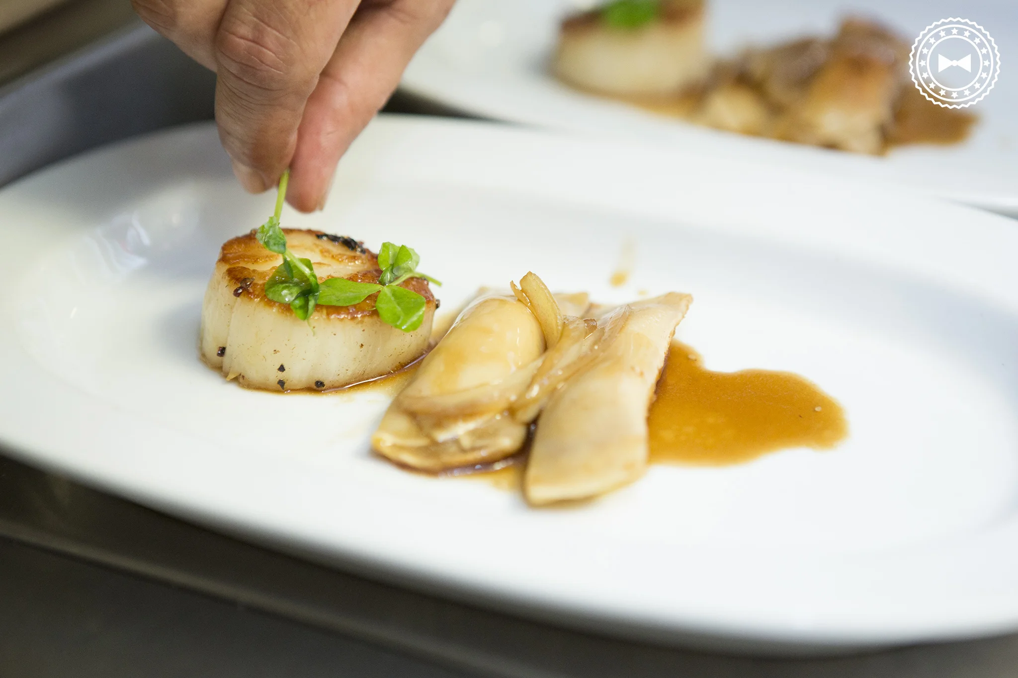 Vieiras y Dumplings de Foie Gras