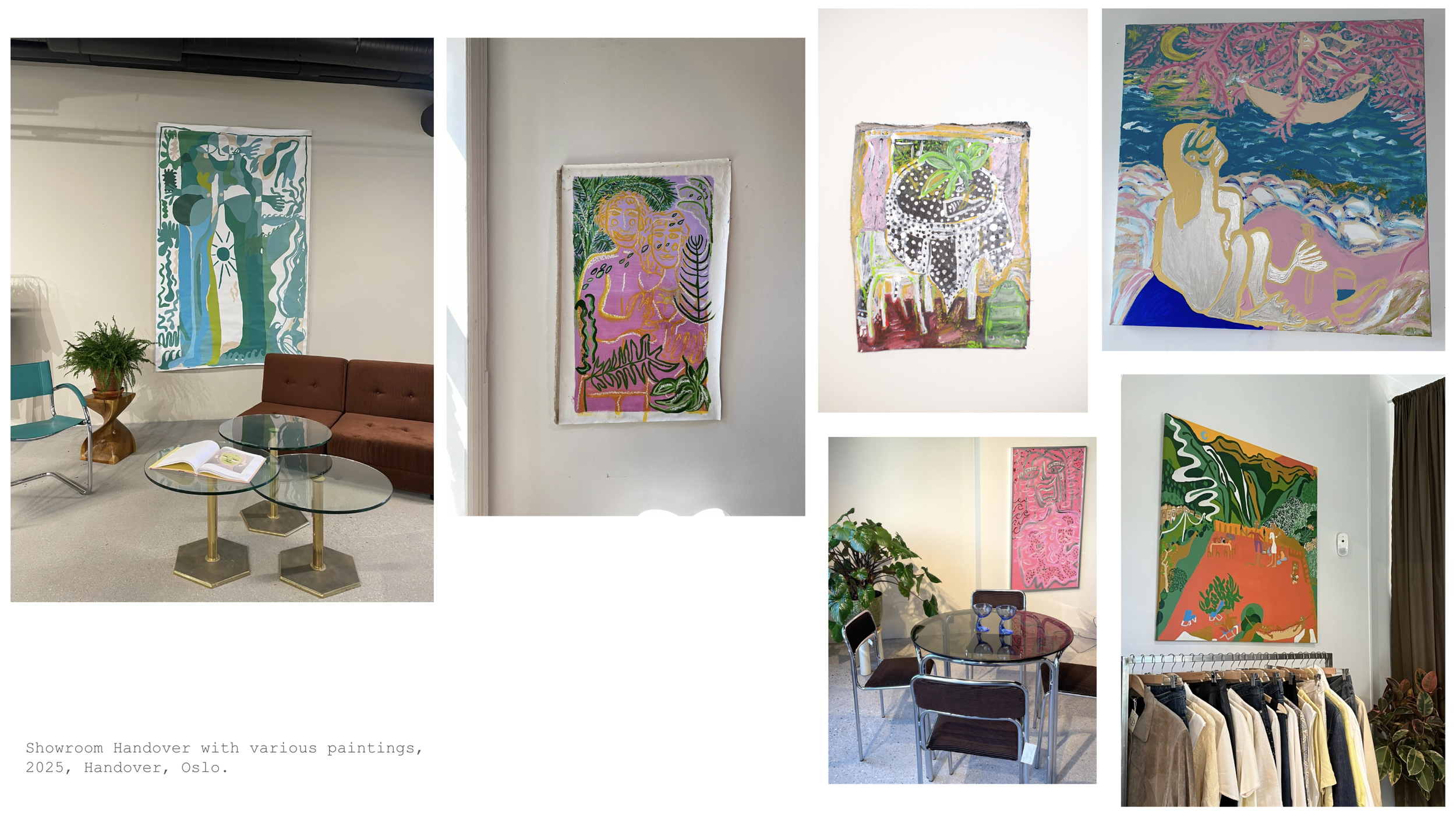Paintings at showroom, Oslo, 2025