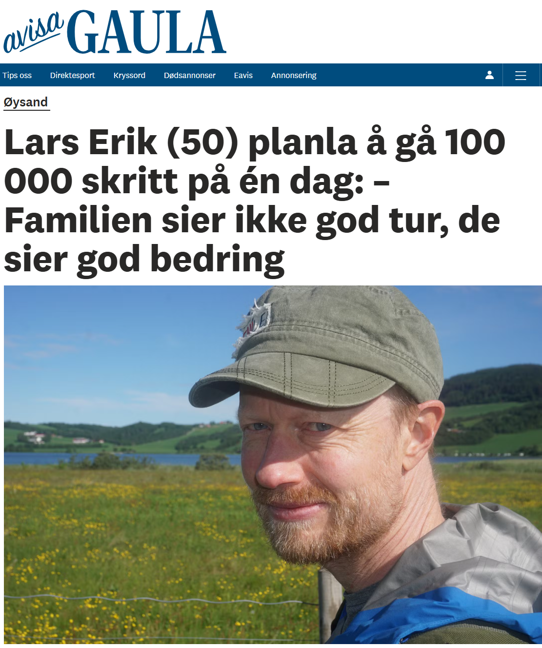Faksimile fra Avisa Gaula.