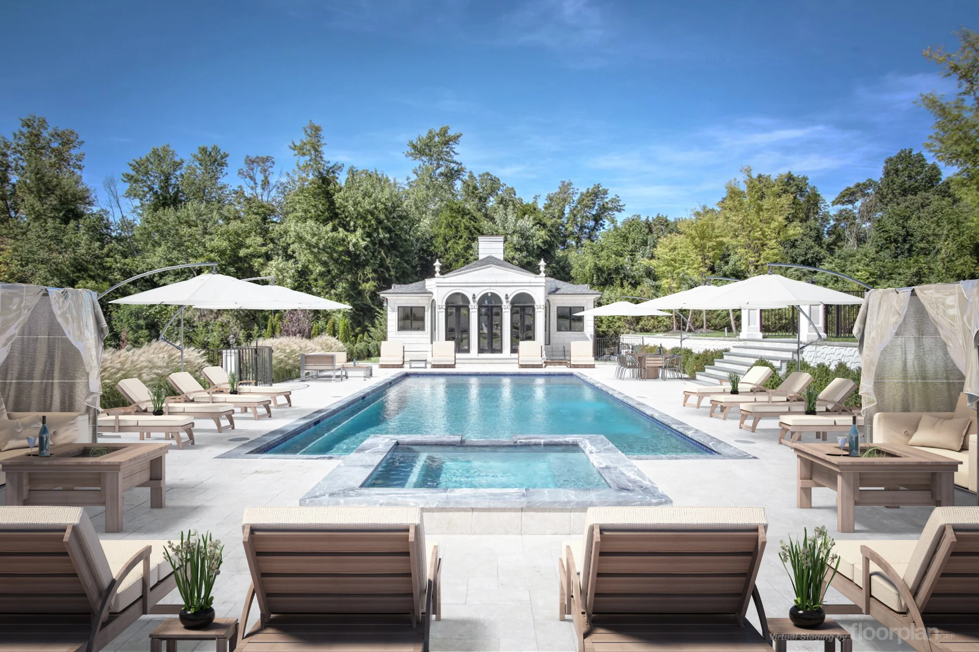 "After" Virtually Staged Image of 15 Dupont Circle Pool