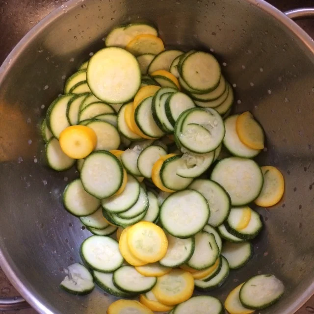 Zucchini before carpaccio