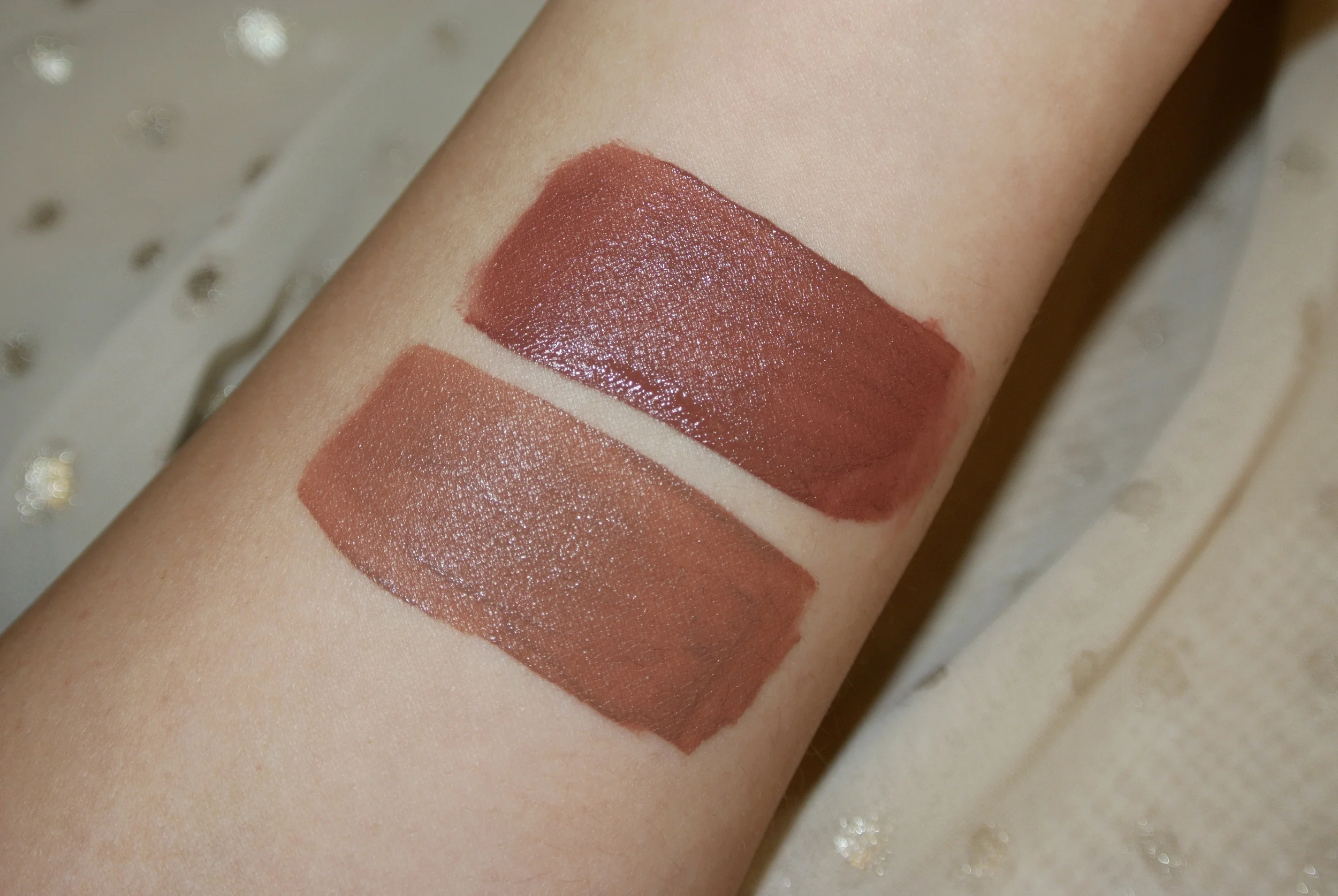 After they have "dried", bottom to top: Sandstorm, Soft Spoken