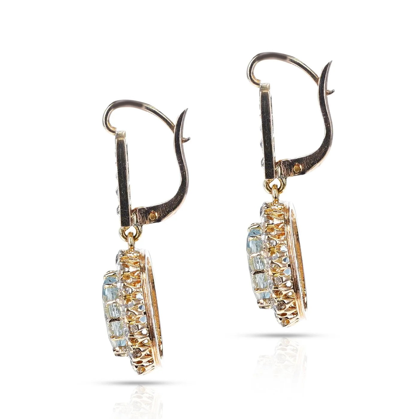 Aquamarine and Diamond Earrings, 18k 3.jpg