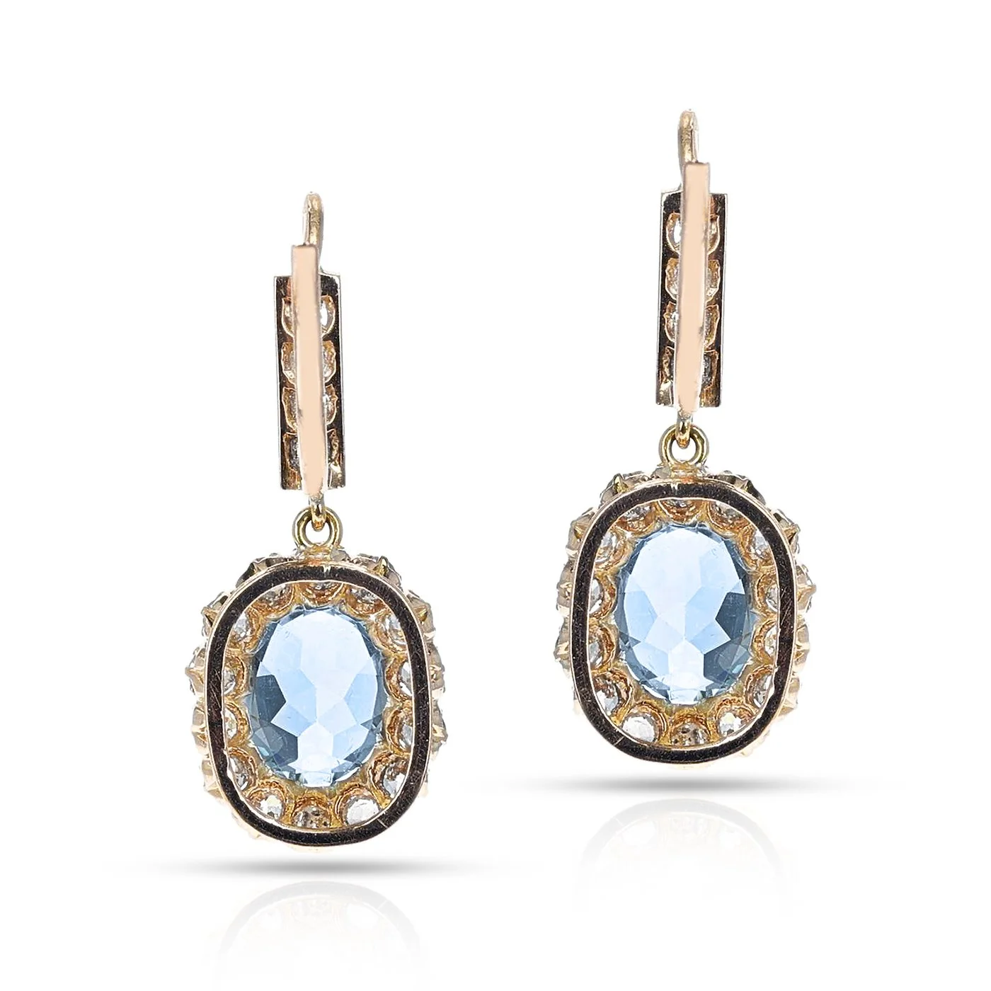 Aquamarine and Diamond Earrings, 18k 2.jpg