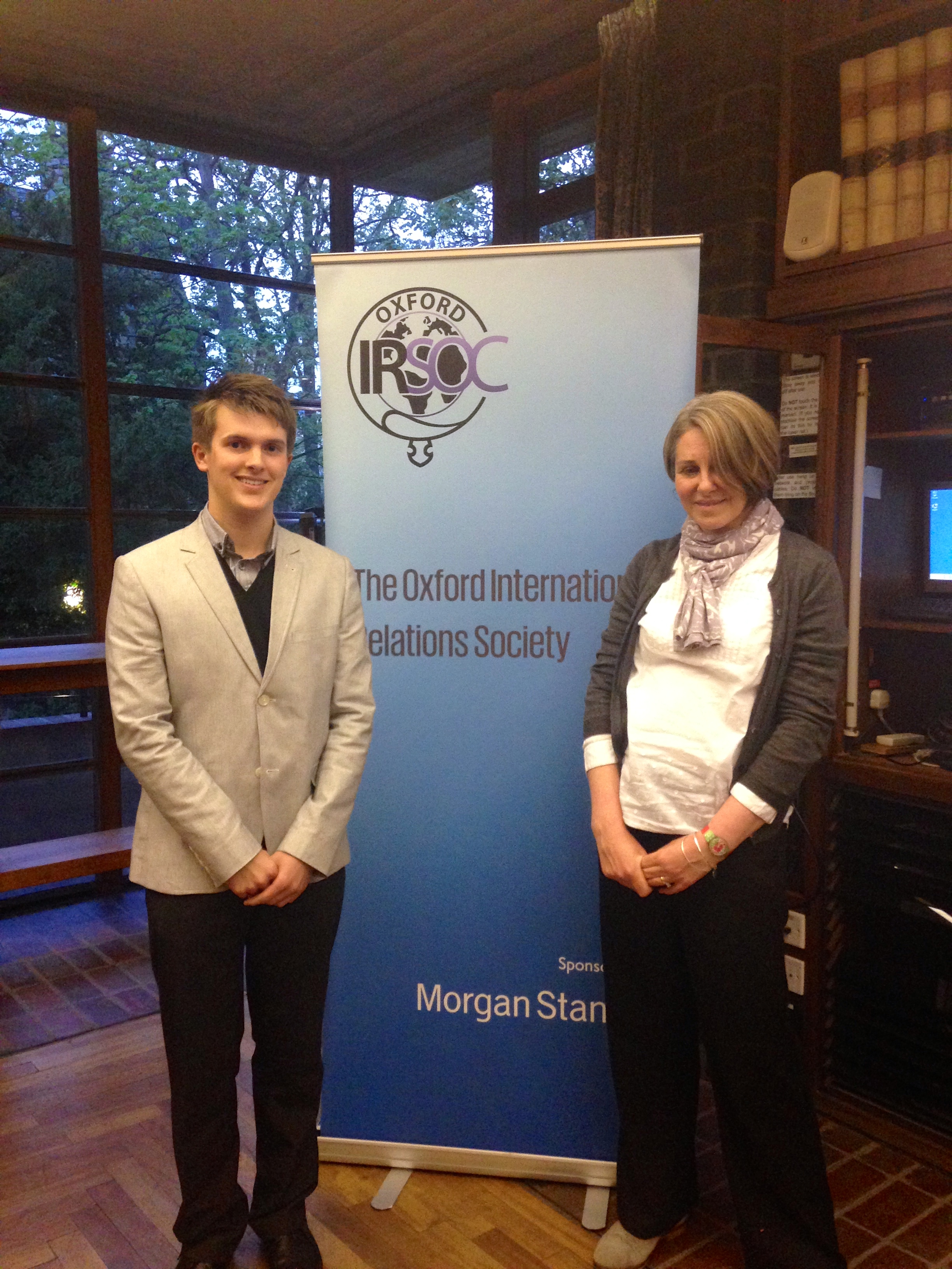 The President, Daniel Bayliss, with Natalie Martin
