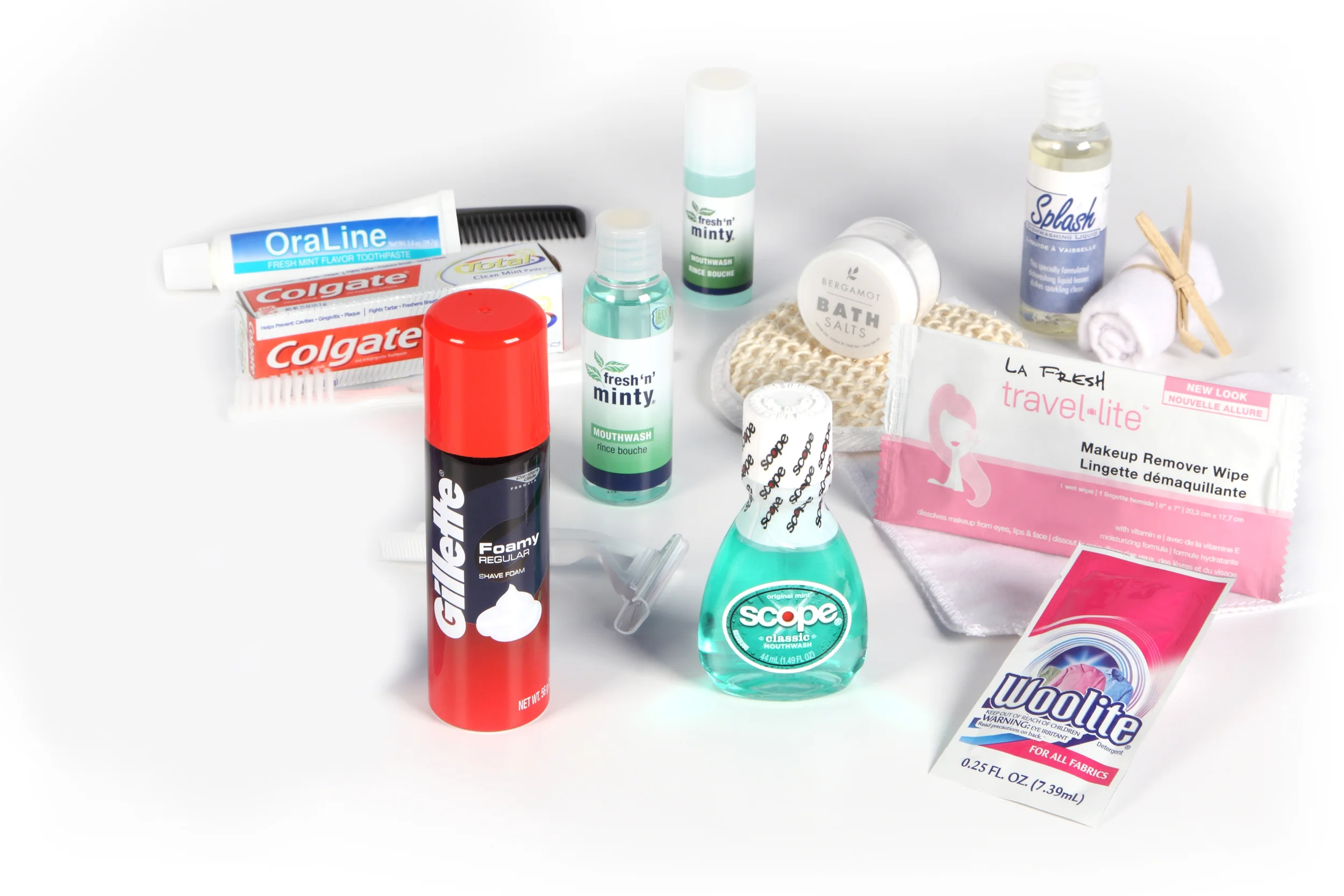 Overnight Hotel Amenities, Toothbrush, Toothpaste, Comb,