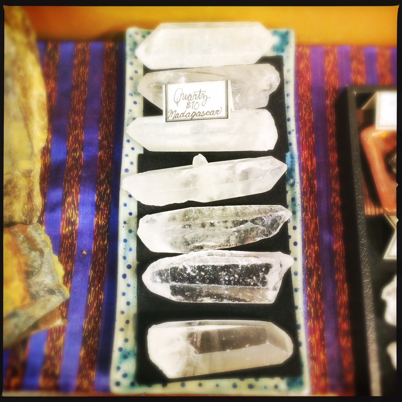 Palm sized Quartz points from Madagascar. Lovely clarity!