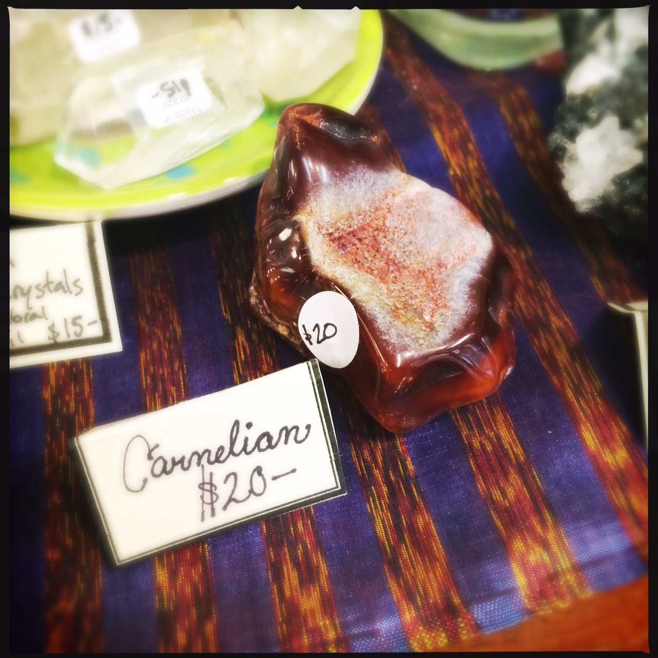 Larger pieces of beautiful Carnelian can be hard to find. . . love the shape and color on this one. It would make a great charger for tumbles that could use a little "oomph".