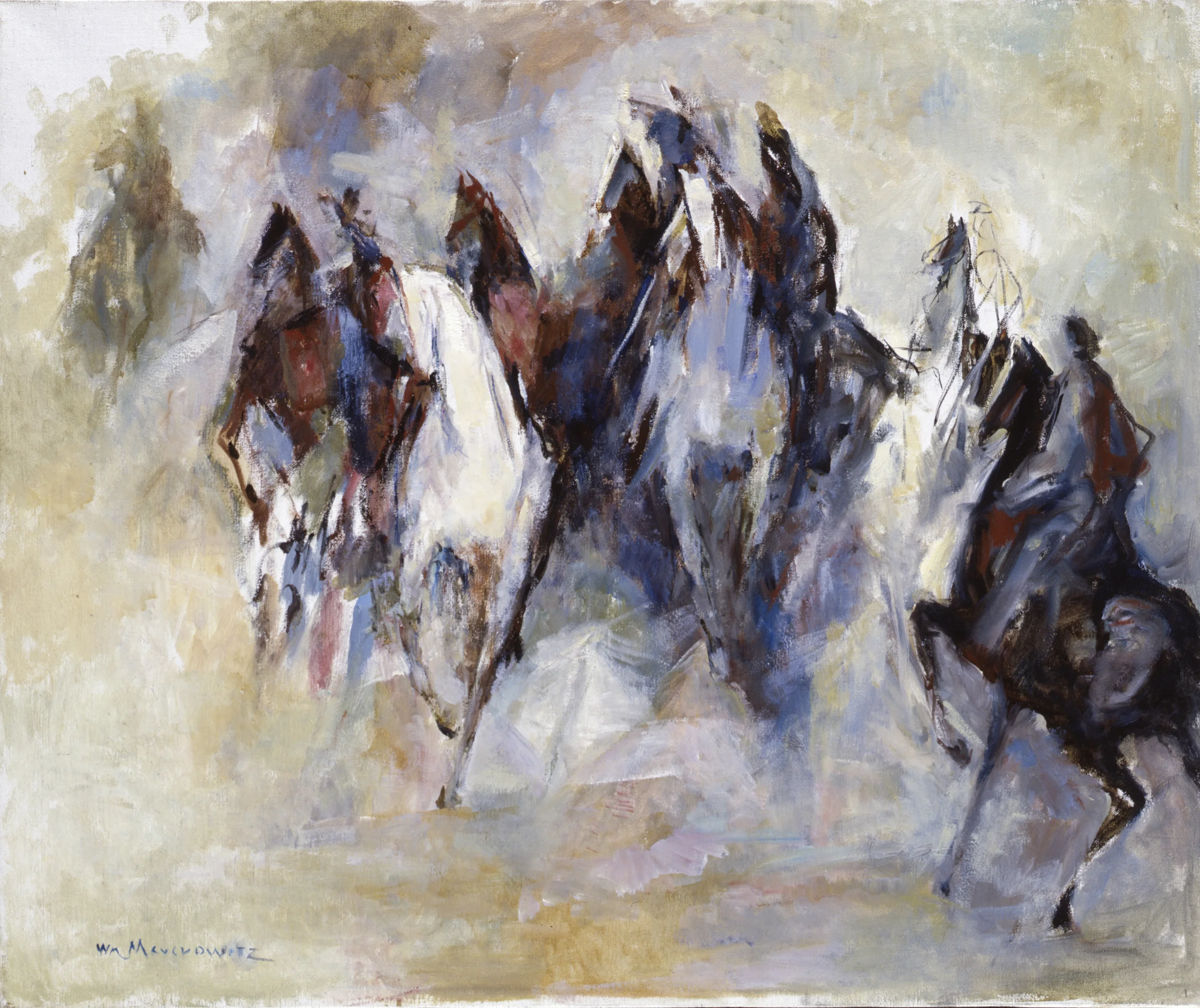 Western Horses, 1965, Oil on canvas, 25 x 30 inches