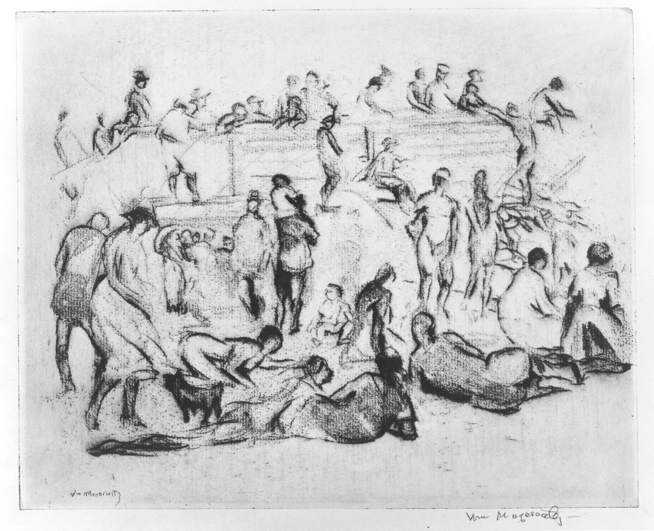 Stage Fort Park, Gloucester, 1928, Etching 7¾ x 9¾ inches