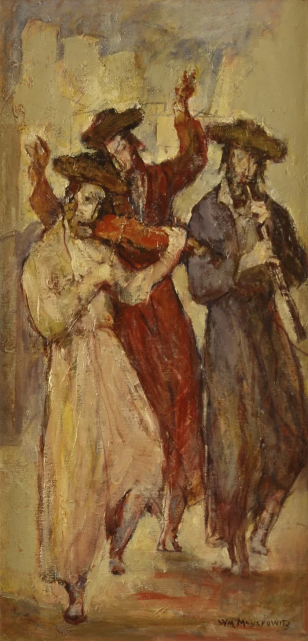 Marriage Trio , 1935, Oil on canvas, 28 x 14 inches