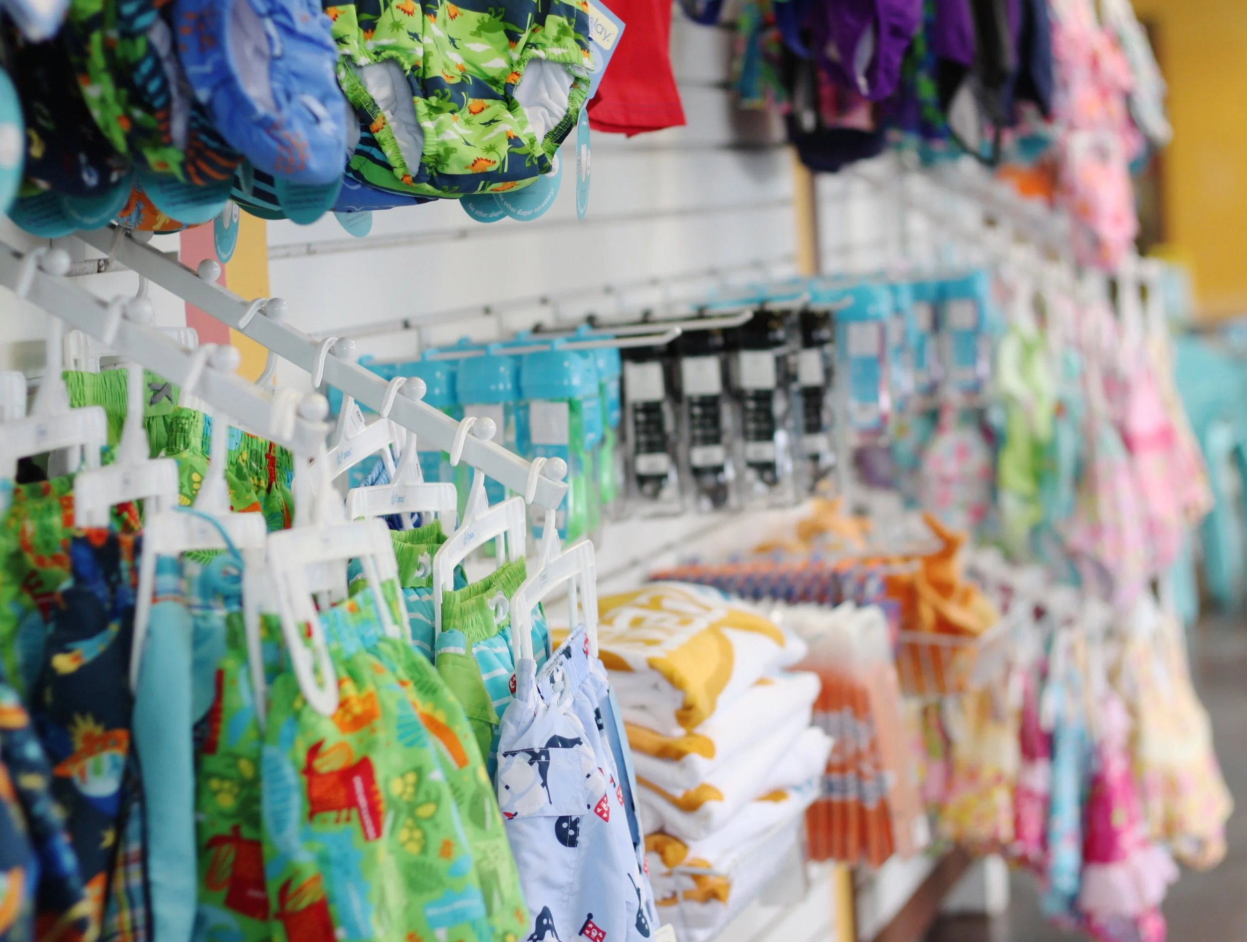 Swim shop for everything you need. I recommend the goggles, way better than our first go around at Walmart.