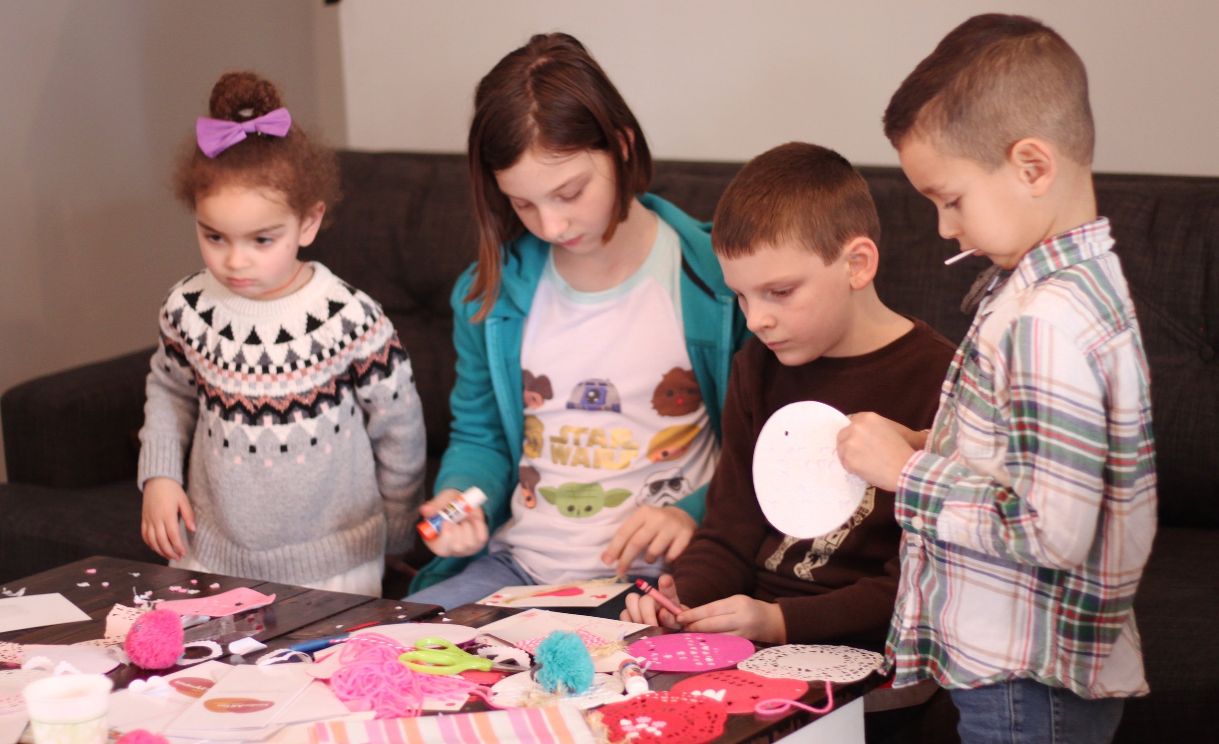 Making Valentines for Ronald McDonald House at the Columbus Kids Do Good event!