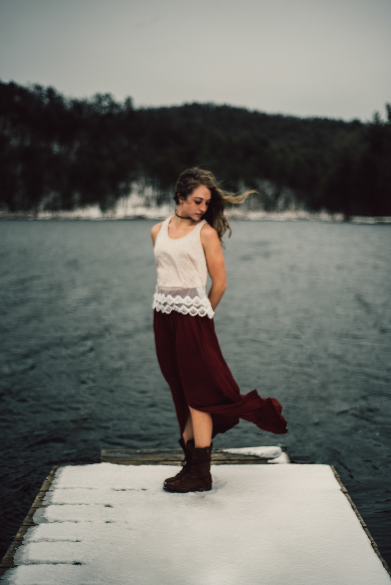 Moody Snowy Portrait Session at Lake Arrowhead in Luray Virginia_2.JPG