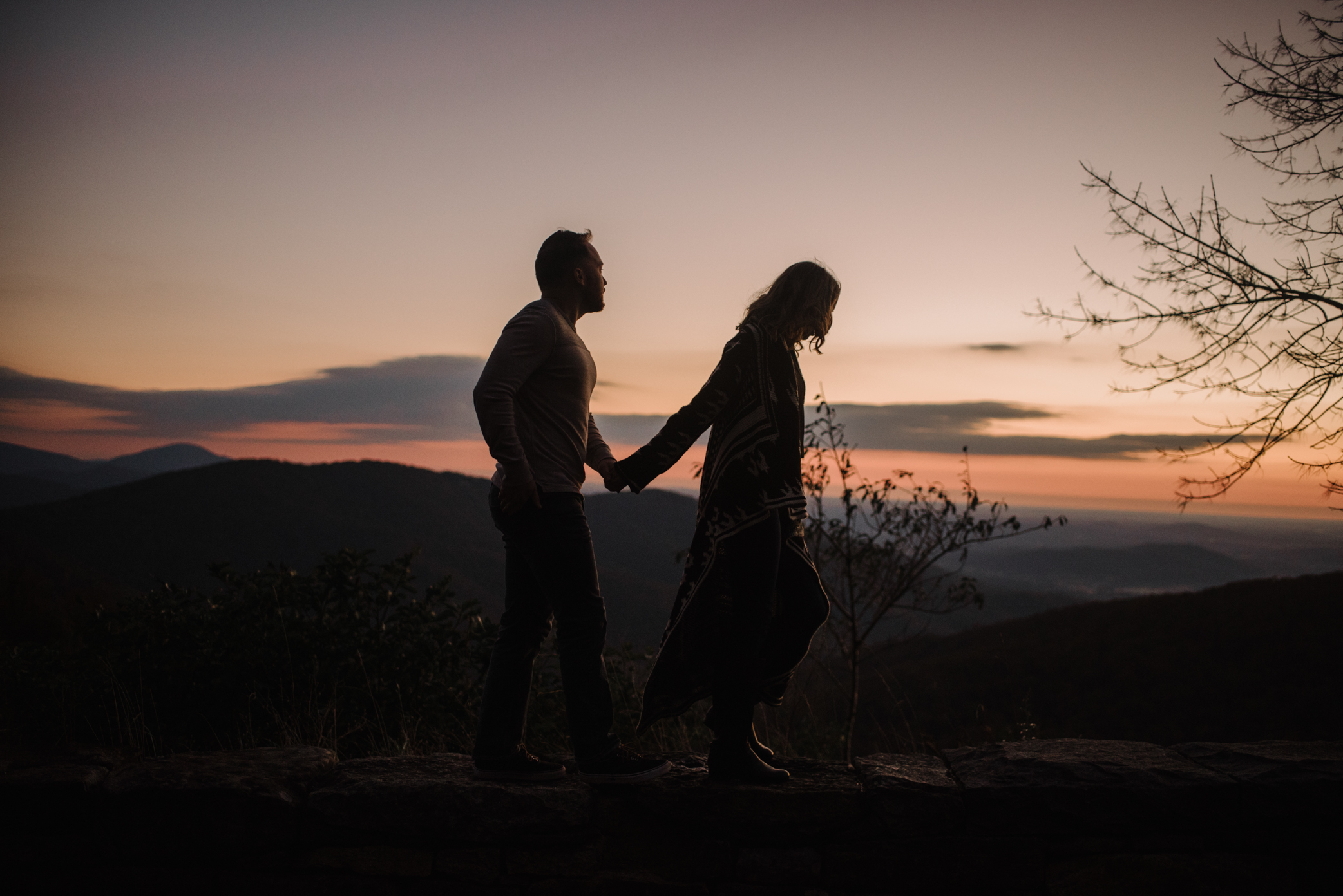 Macy and Mark - Shenandoah National Park - Fall Autumn Sunrise Couple Adventure Session - White Sails Creative - Mini Session_2.JPG