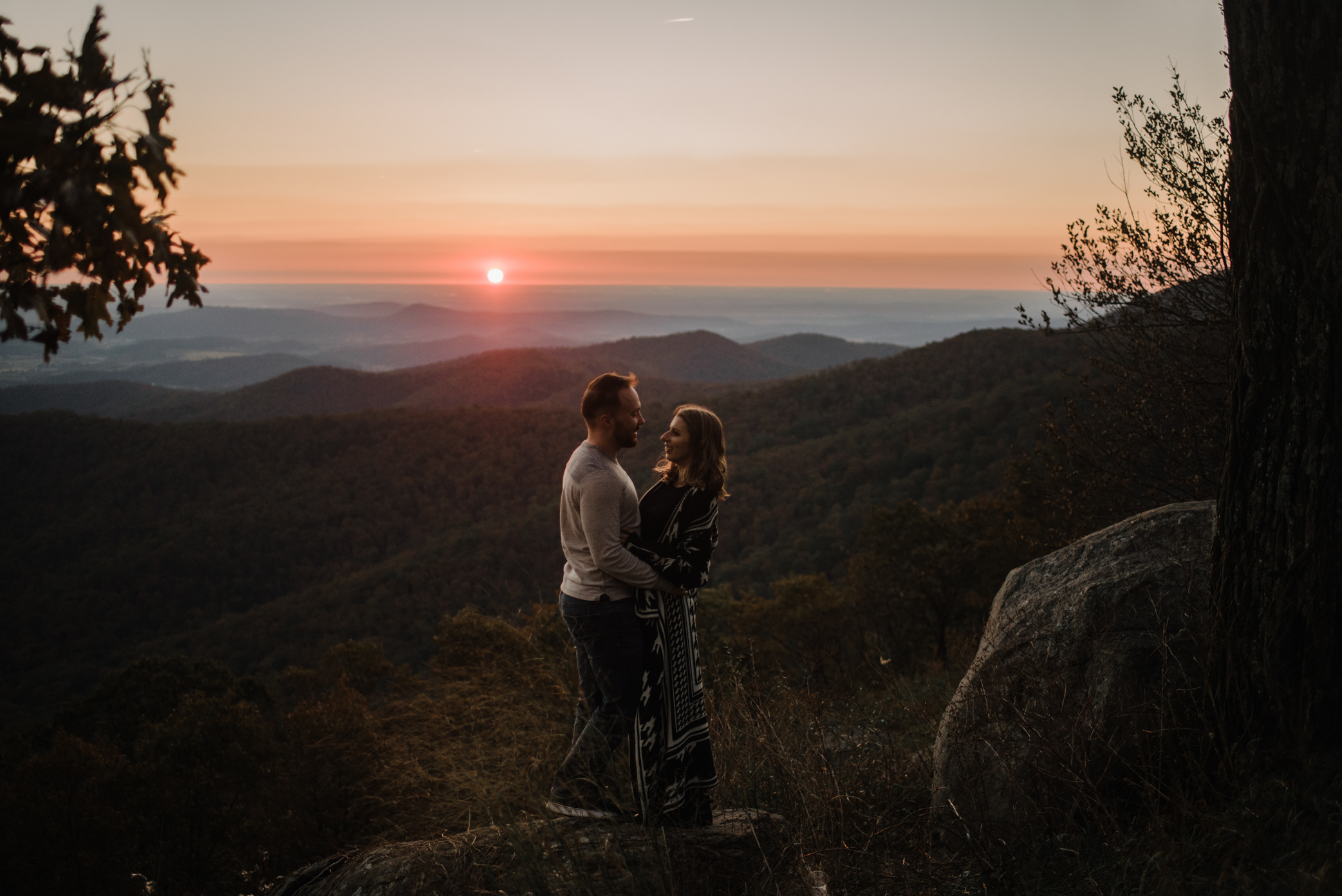 Macy and Mark - Shenandoah National Park - Fall Autumn Sunrise Couple Adventure Session - White Sails Creative - Mini Session_5.JPG