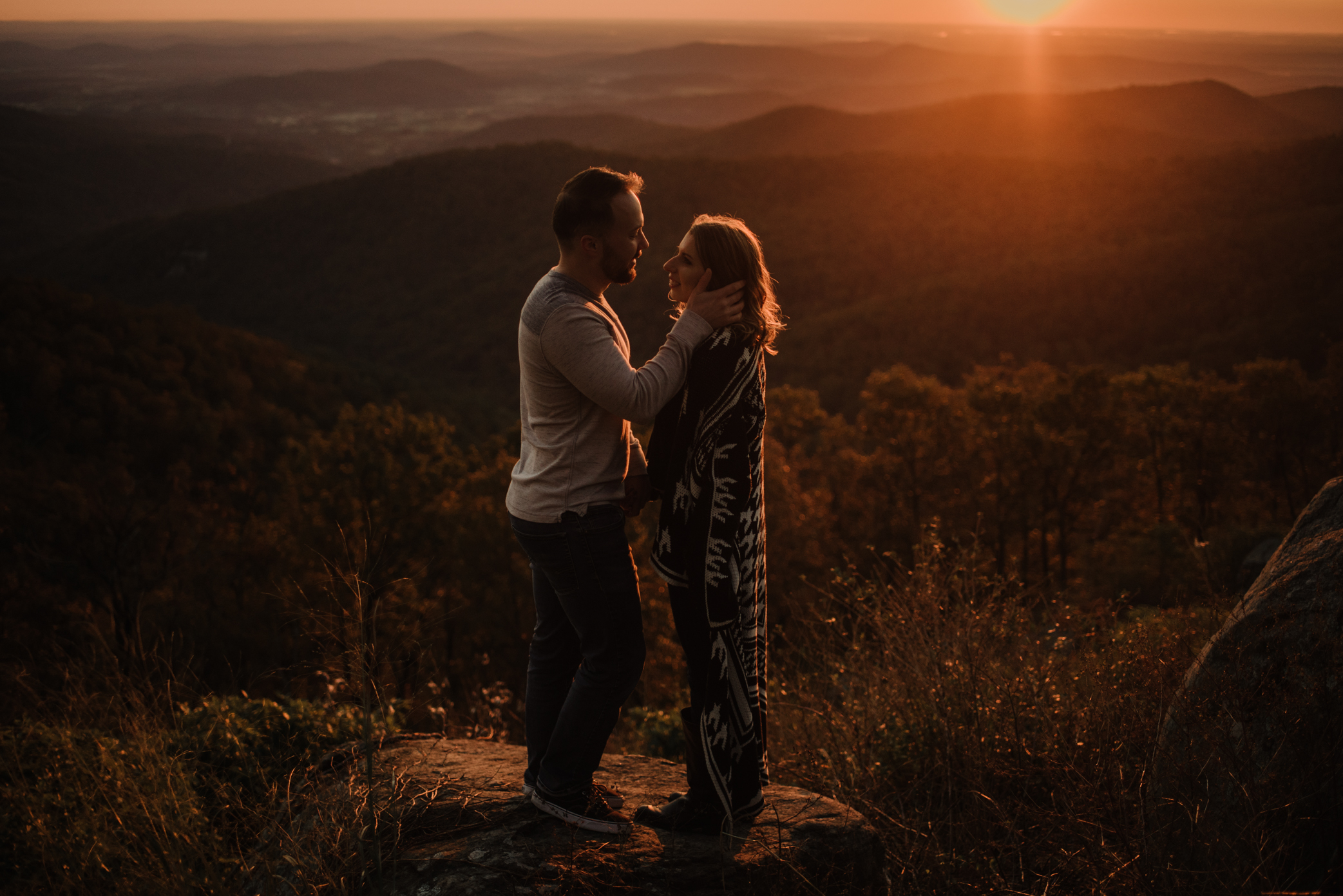 Macy and Mark - Shenandoah National Park - Fall Autumn Sunrise Couple Adventure Session - White Sails Creative - Mini Session_16.JPG