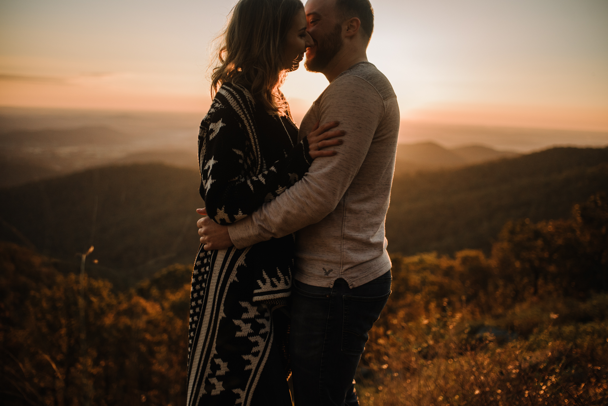 Macy and Mark - Shenandoah National Park - Fall Autumn Sunrise Couple Adventure Session - White Sails Creative - Mini Session_19.JPG