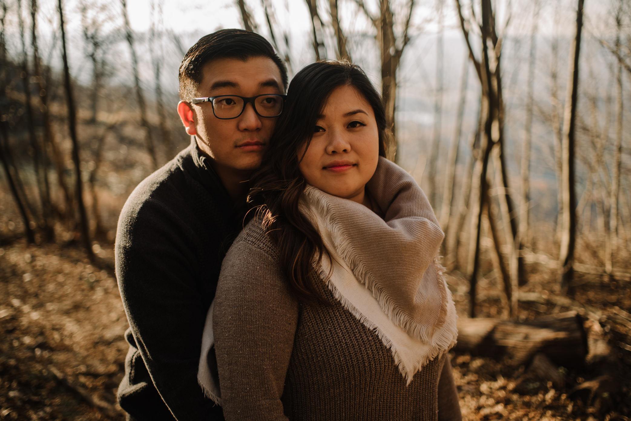 Joshua and Kristina - Shenandoah National Park - Skyline Drive - Winter Engagement Session Photographer - White Sails Creative_7.JPG