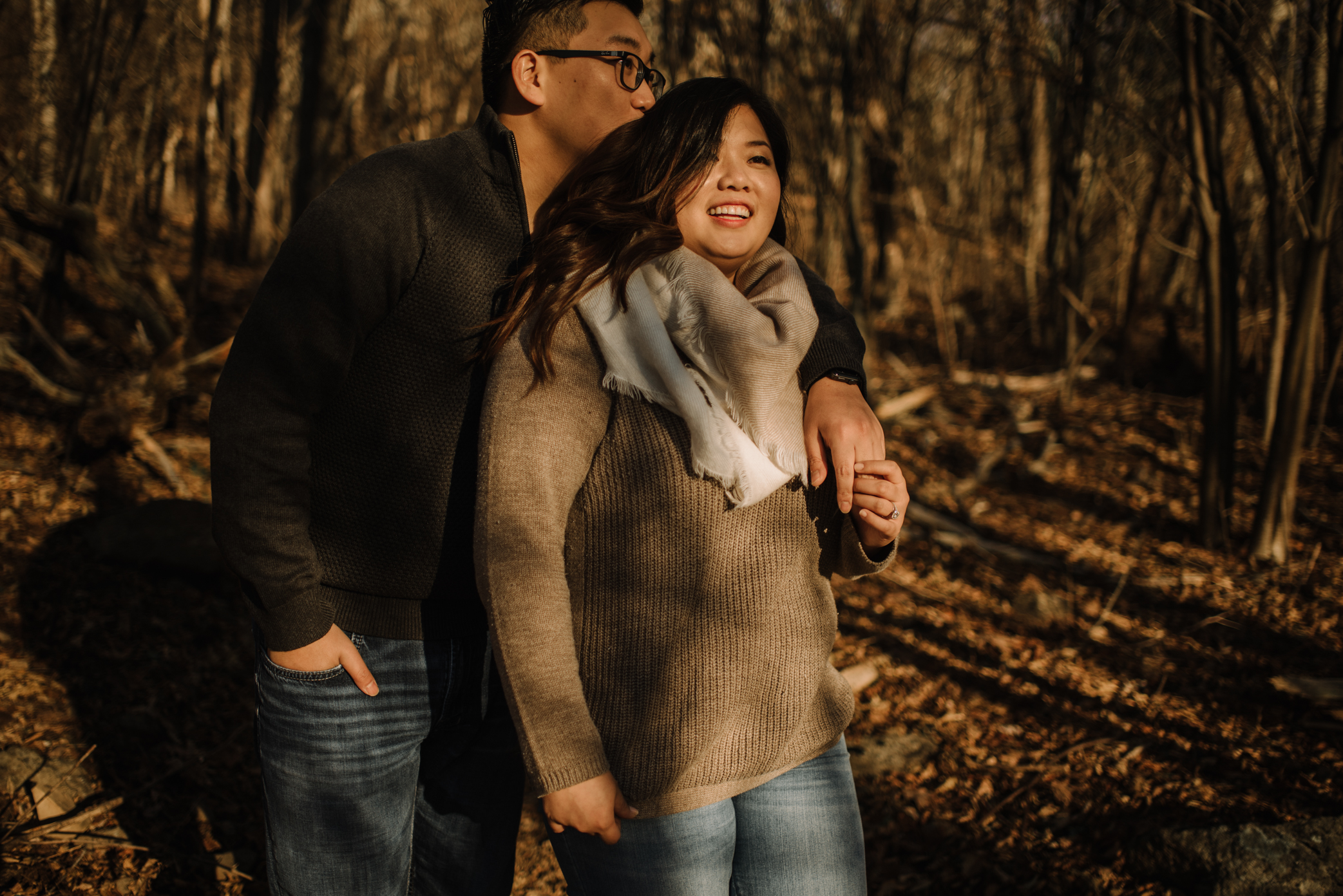 Joshua and Kristina - Shenandoah National Park - Skyline Drive - Winter Engagement Session Photographer - White Sails Creative_13.JPG