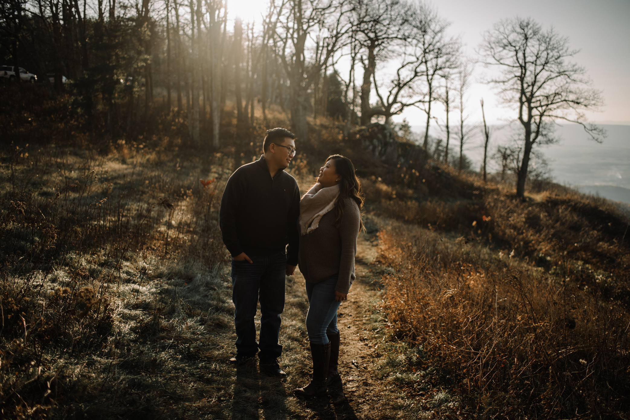 Joshua and Kristina - Shenandoah National Park - Skyline Drive - Winter Engagement Session Photographer - White Sails Creative_15.JPG