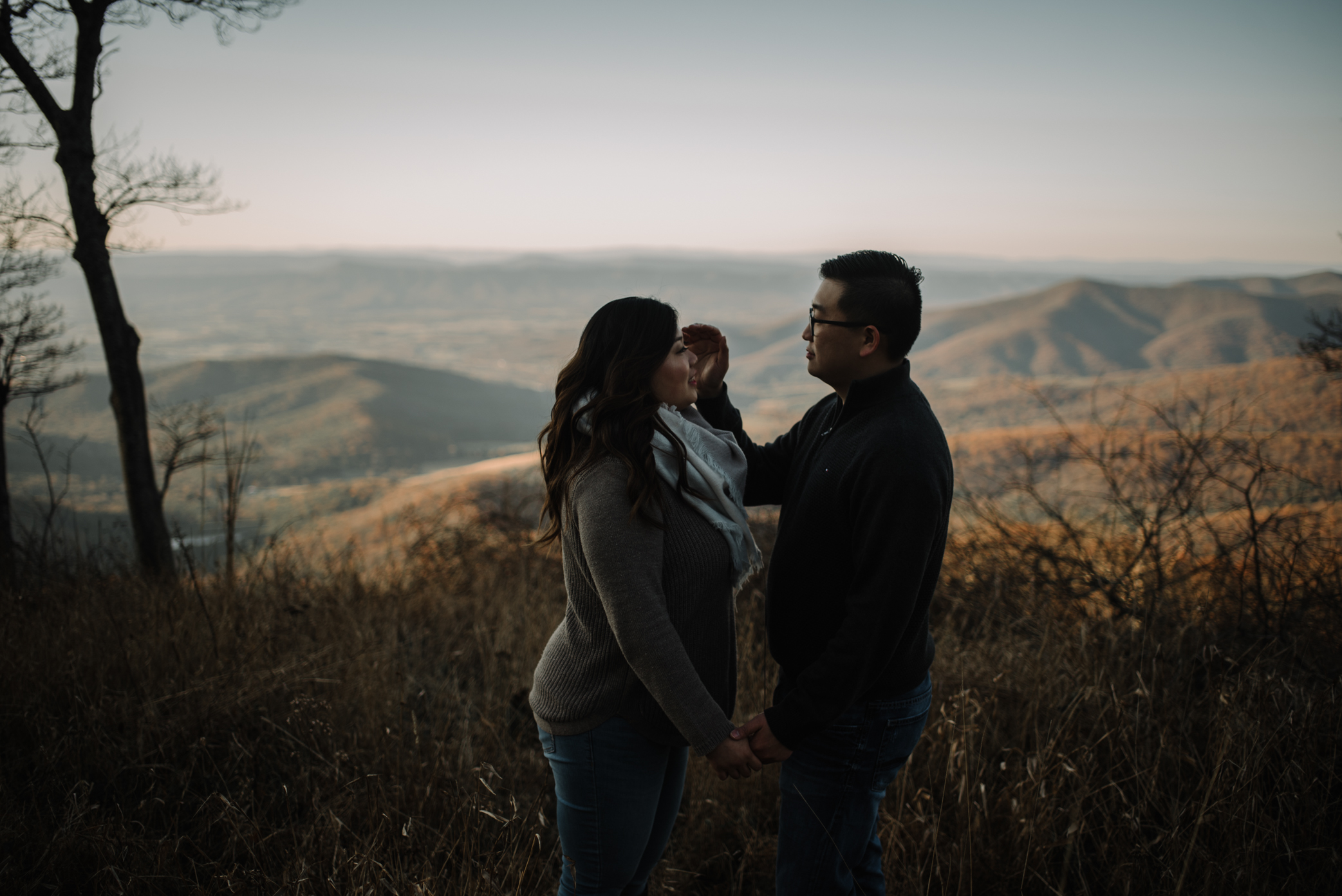 Joshua and Kristina - Shenandoah National Park - Skyline Drive - Winter Engagement Session Photographer - White Sails Creative_22.JPG