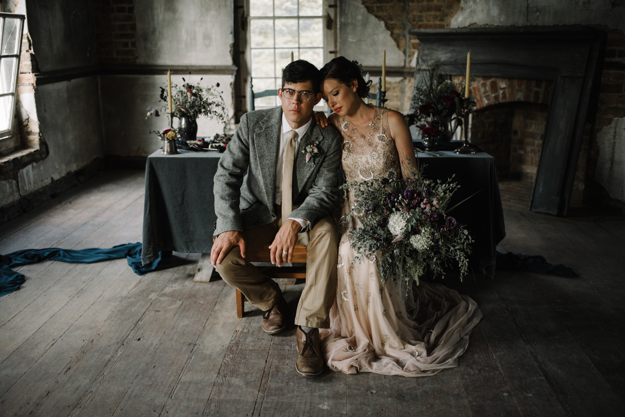 Salubria Historic Manor House Virginia - Moody Scottish Highland Wedding Styled Shoot - White Sails Creative - Sage and Silhouettes - BHLDN - Bijous Sweet Treats_201.JPG